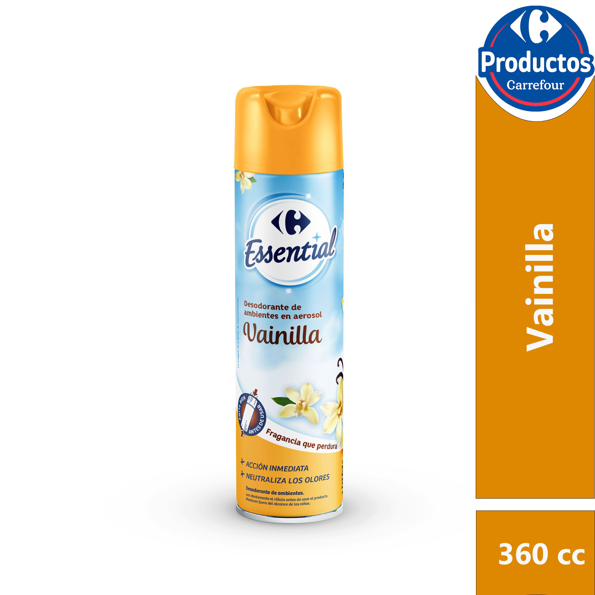 Desodorante de ambiente Carrefour essential vainilla 360 cc.