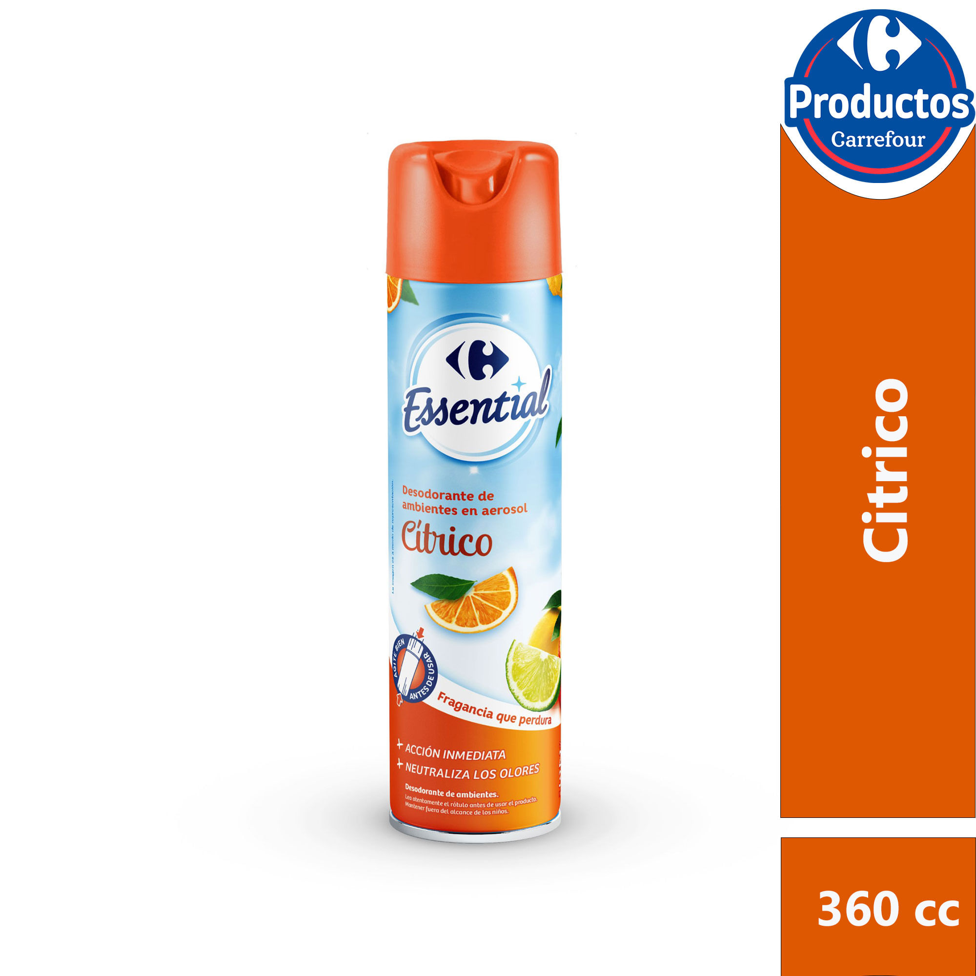 Desodorante de ambiente Carrefour essential cítrico 360 cc.