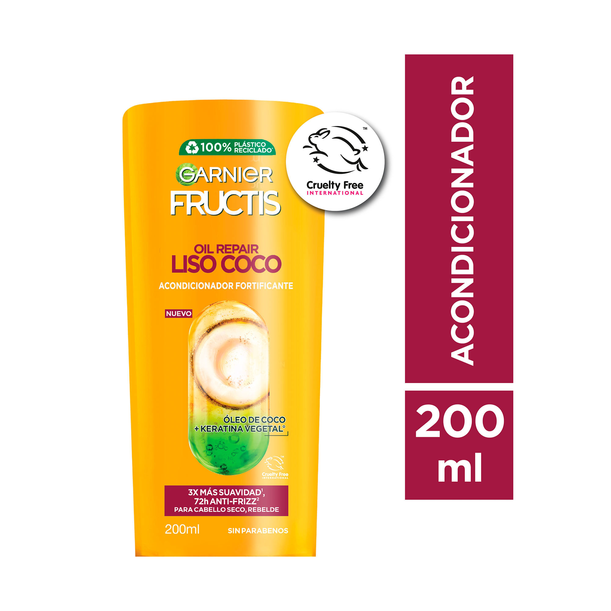 Acondicionador Fructis Liso Coco 200ml