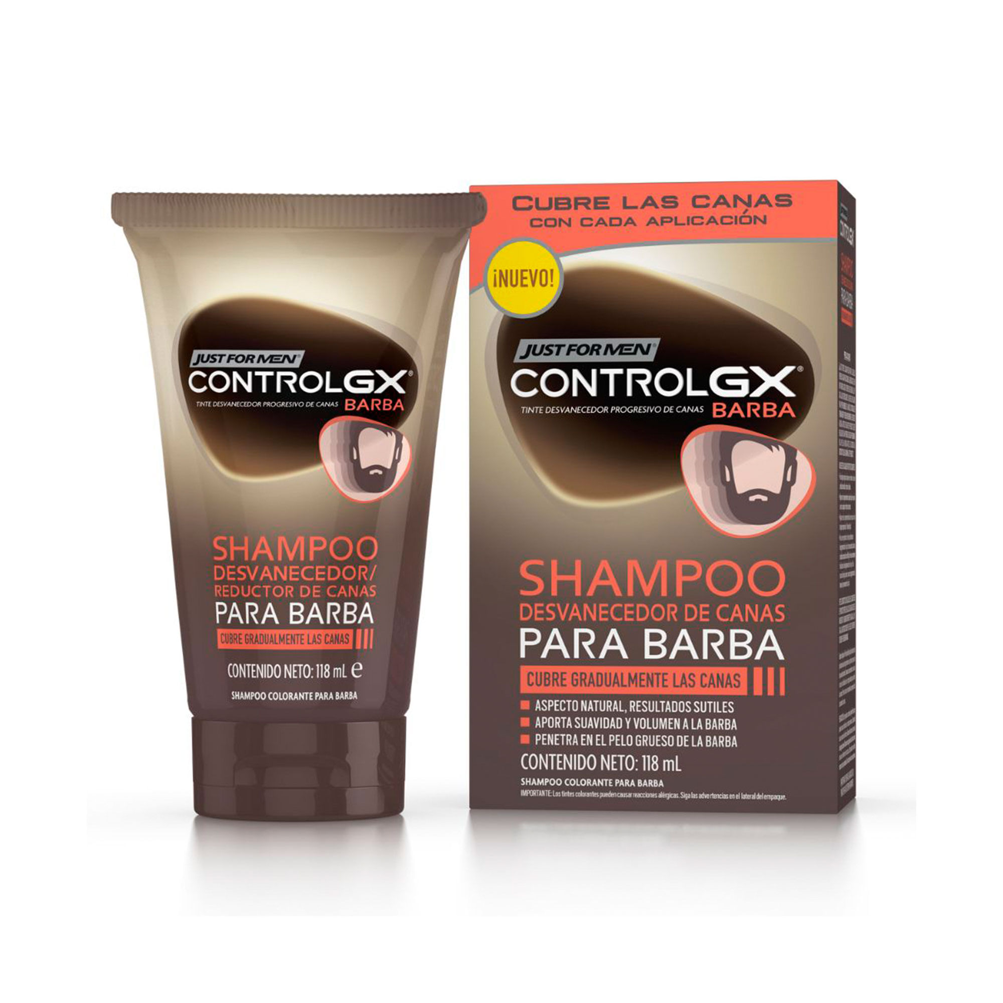 Coloración Just for men barba y bigote 118 cc.