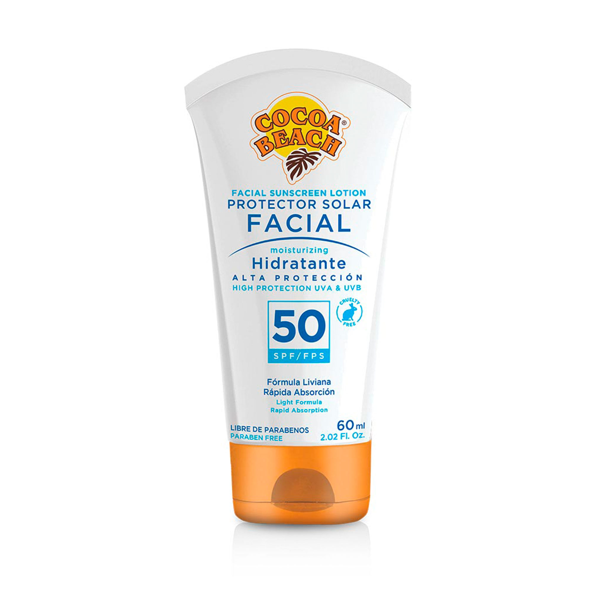 Protector solar facial Cocoa beach FPS 50 60 cc.