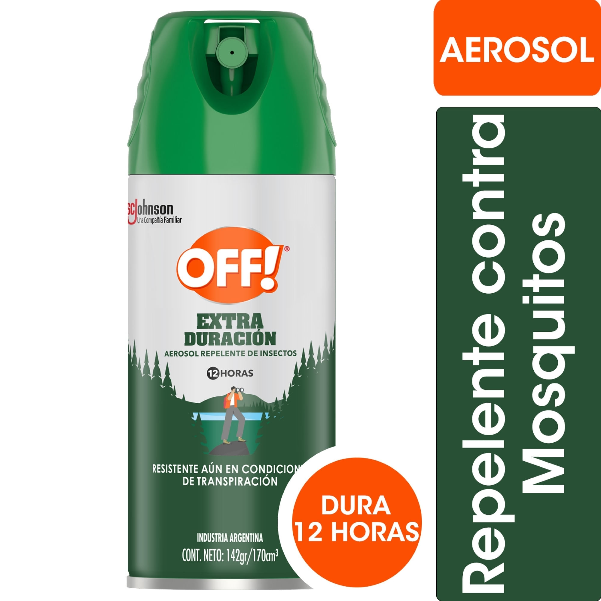 Repelente para mosquitos Off! extra duración aerosol 170 cc.