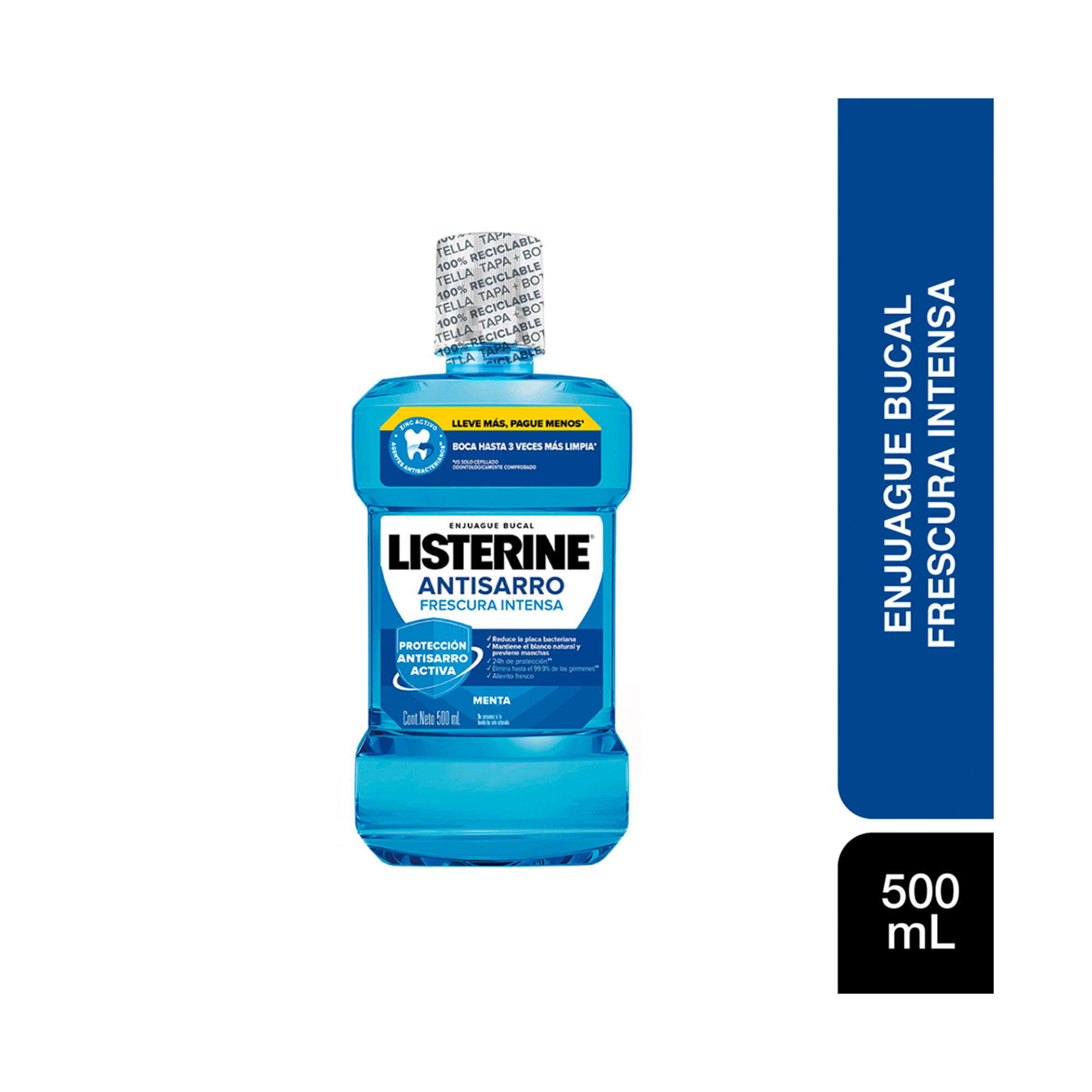 Enjuague Bucal Listerine Antisarro Frescura Intensa 500ml