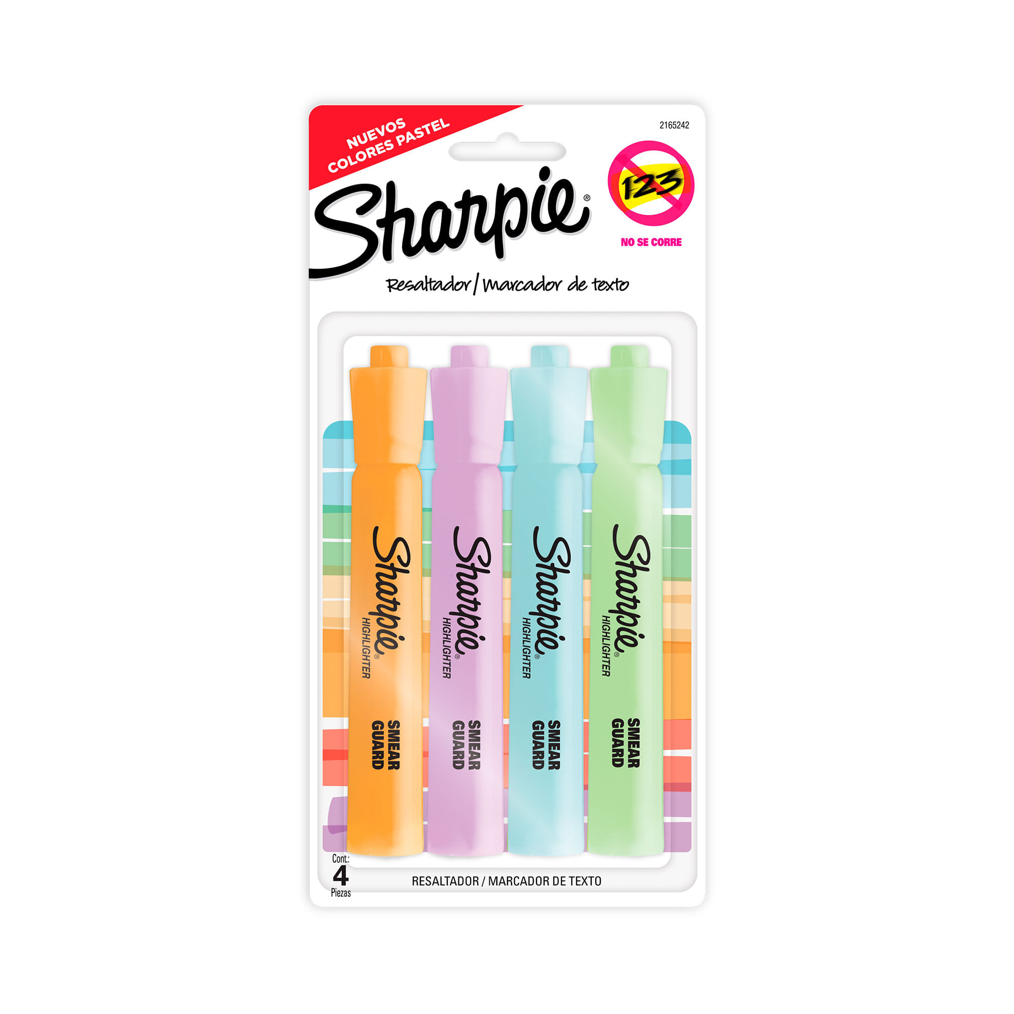 Resaltadores Sharpie tank pastel x 4 uni
