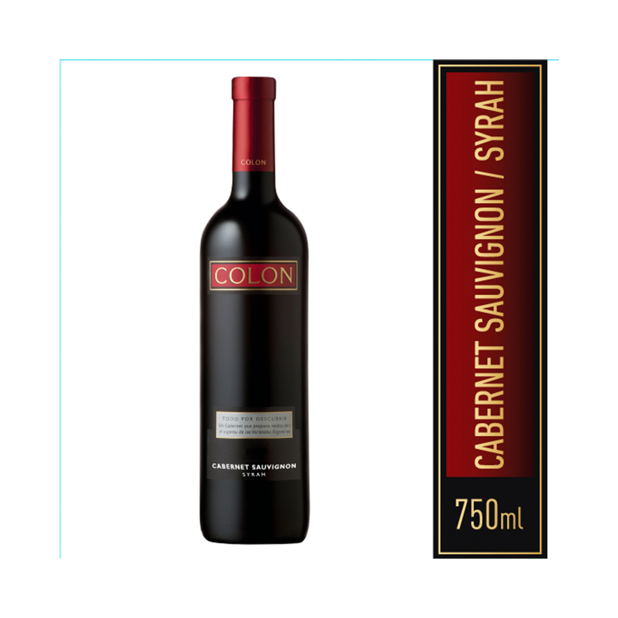 Vino tinto Cabernet Sauvignon Syrah Colón 750 ml