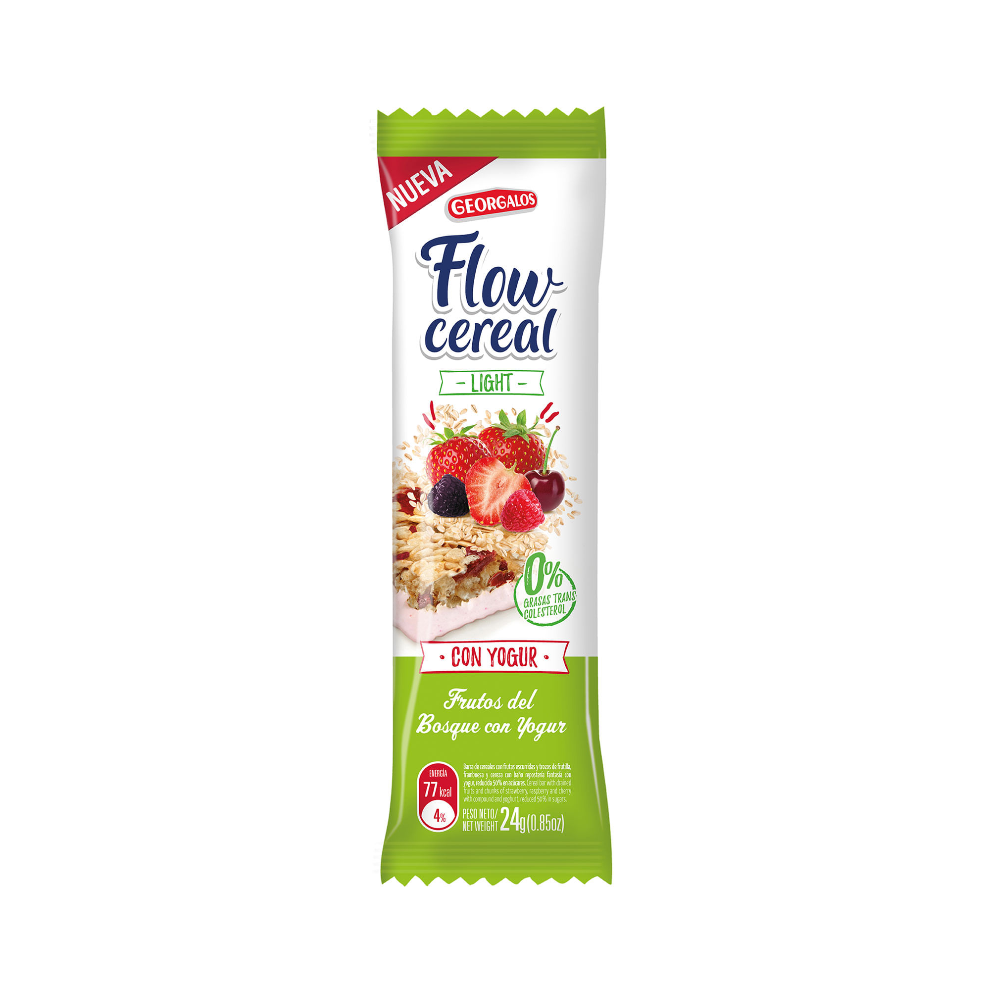 Barra de cereal Flow cereal light yogur 24 g.