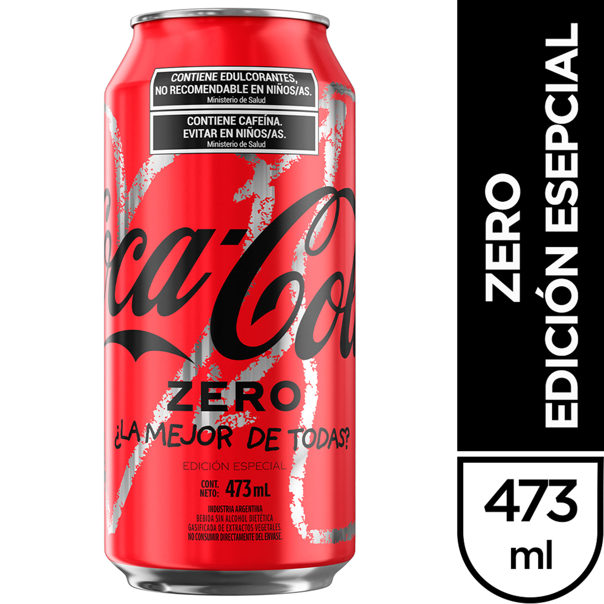 gaseosa cola coca cola qatar sin azucar en lata 473 ml