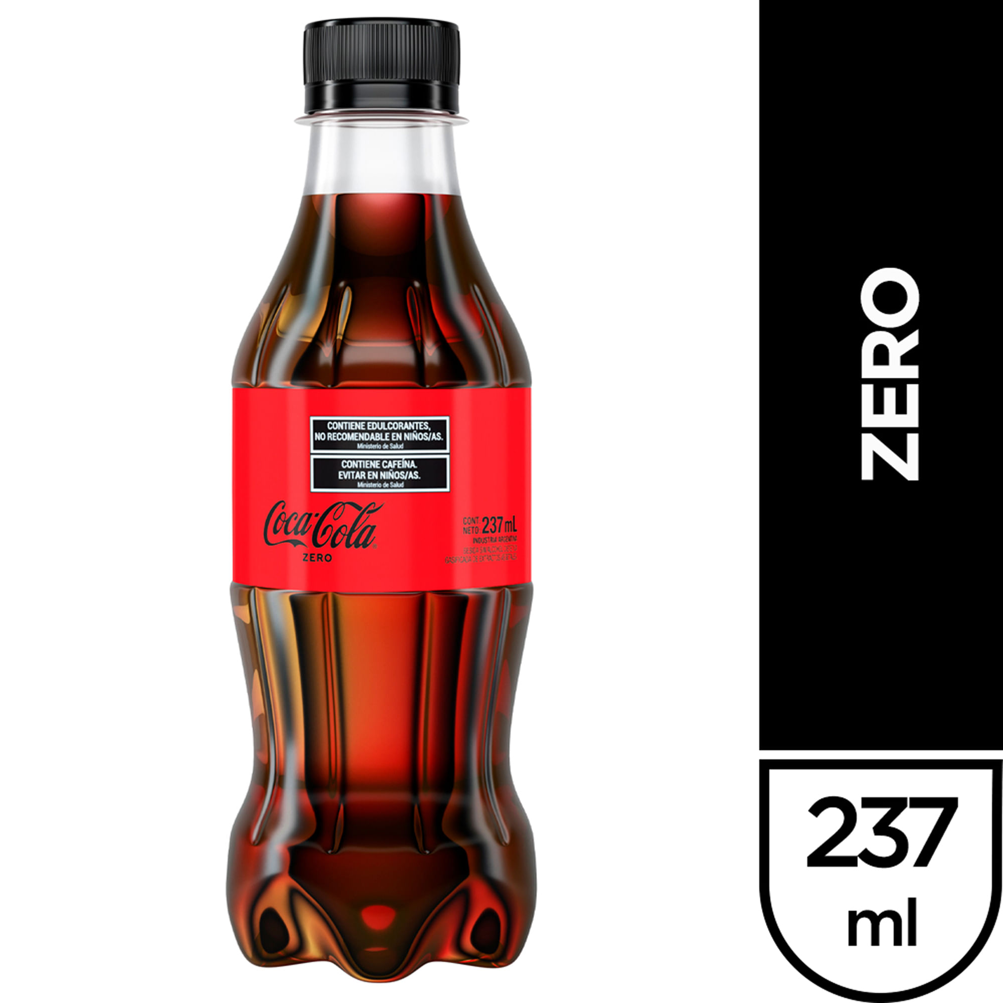 Gaseosa cola Coca Cola Zero 237 ml