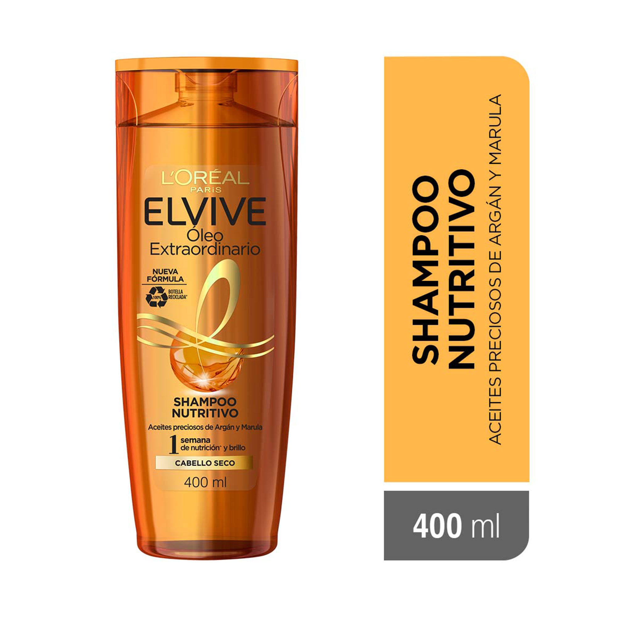 Shampoo Elvive óleo extraordinario nutrición 400 ml.