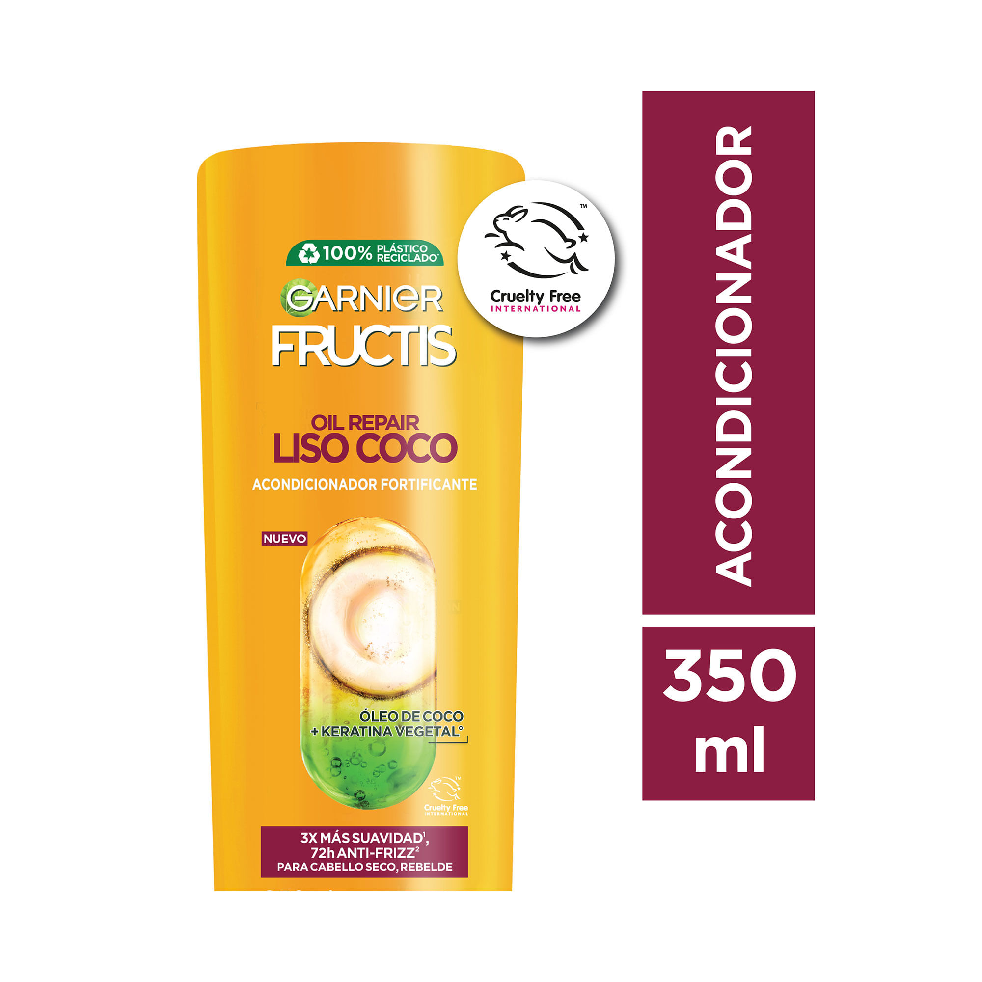 Acondicionador Fructis Liso Coco 350ml