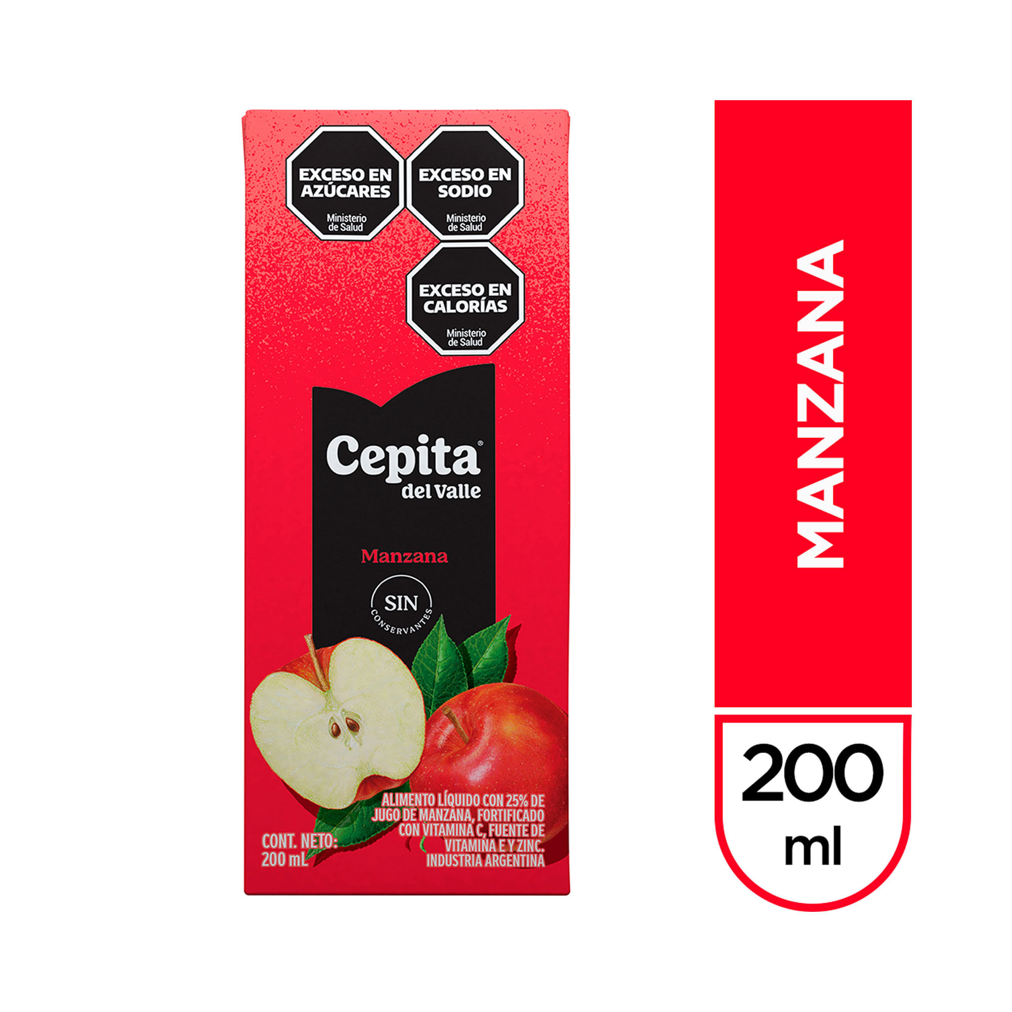 Jugo Cepita del Valle manzana 200 cc.
