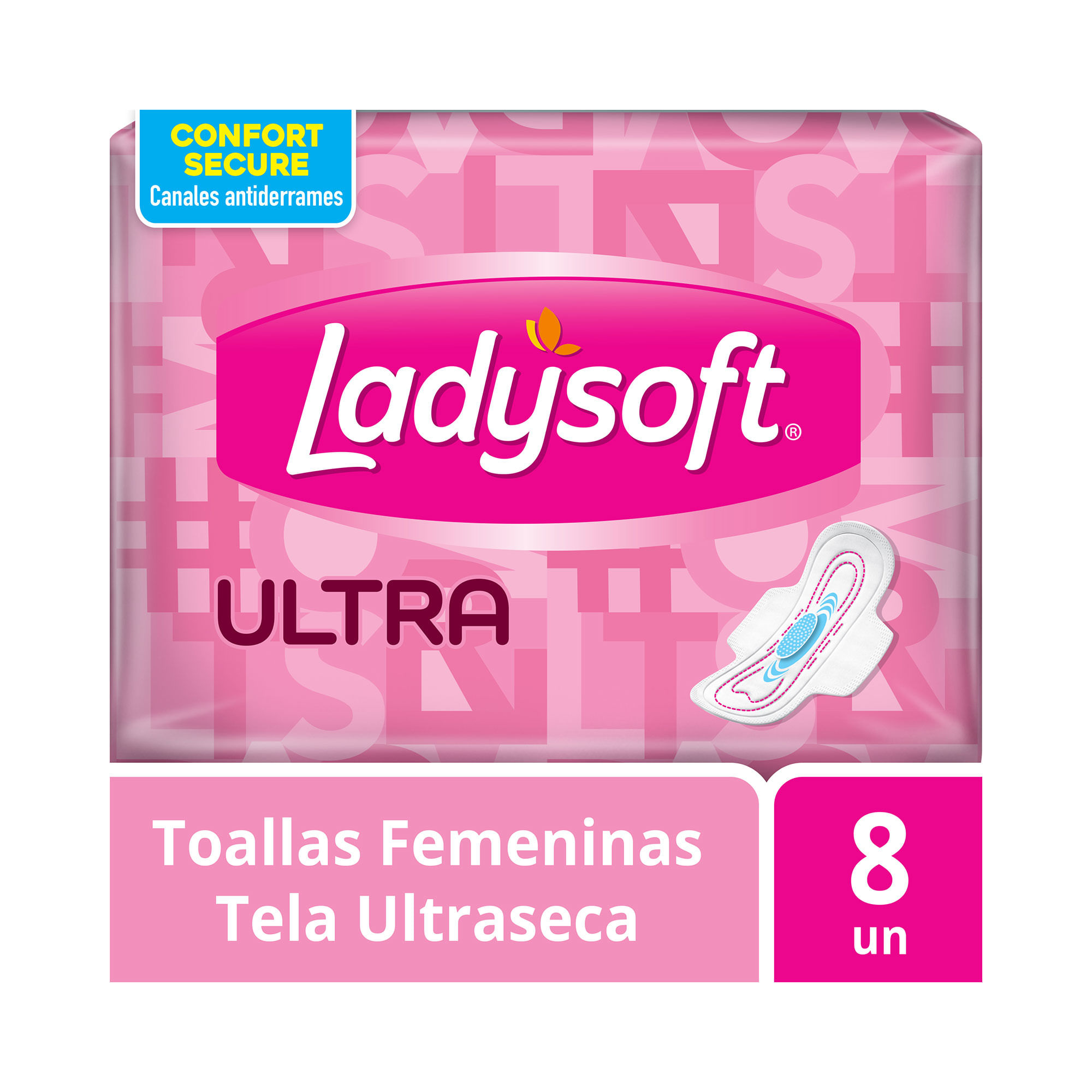 Toallas femeninas Ladysoft Ultra seca 8 uni