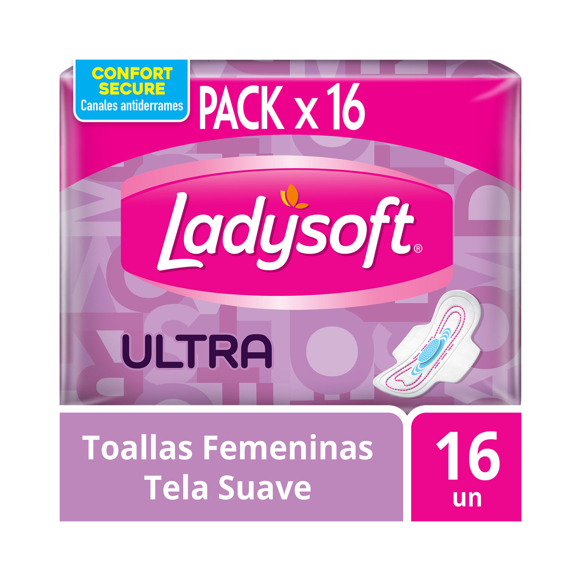 Toallas femeninas Ladysoft Ultra suave 16 uni