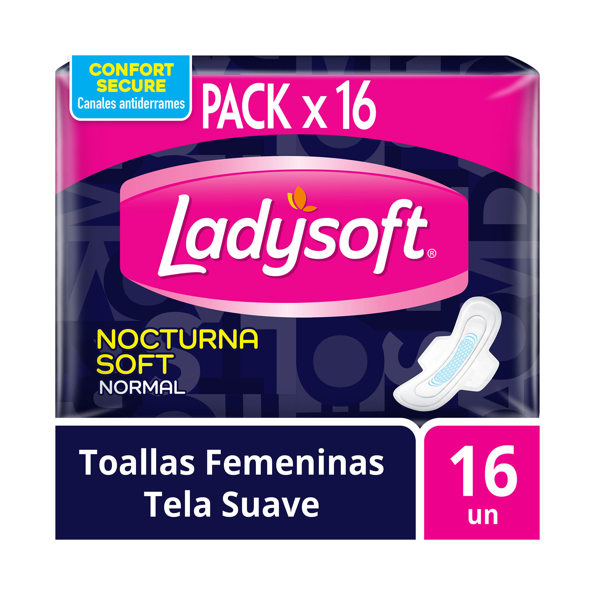 Toallas femeninas Ladysoft nocturna soft 16 uni