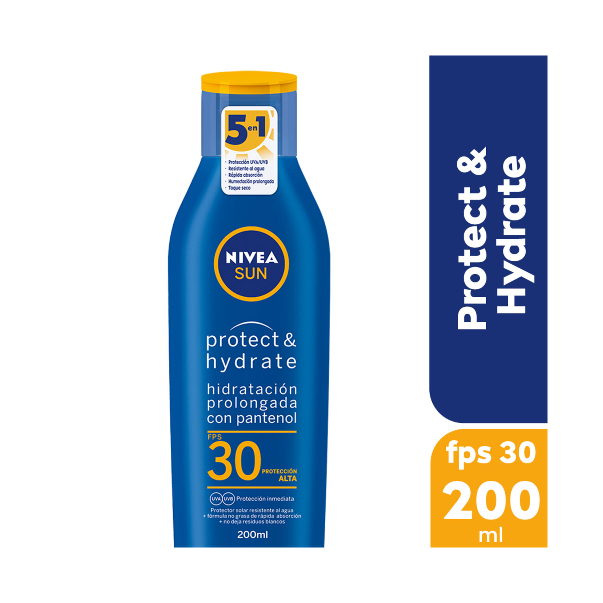 Protector Solar Humectante En Loción Nivea Sun Protect & Hydrate Fps 30 200 Ml