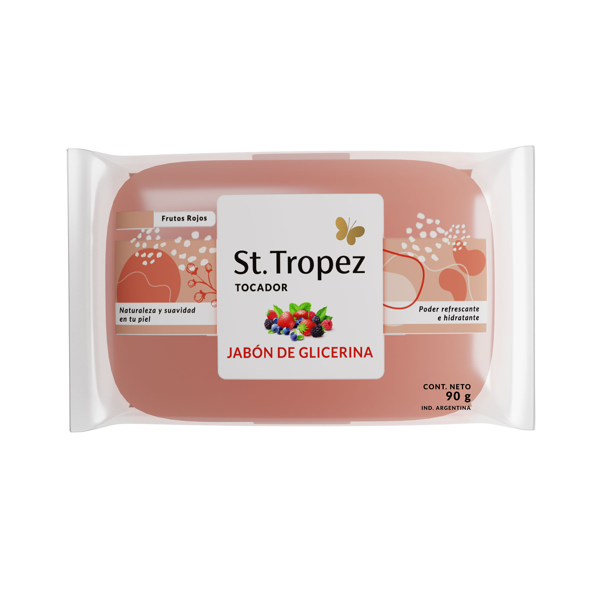 Jabón De Tocador St Tropez Glicerina Frutos Rojos 90 G