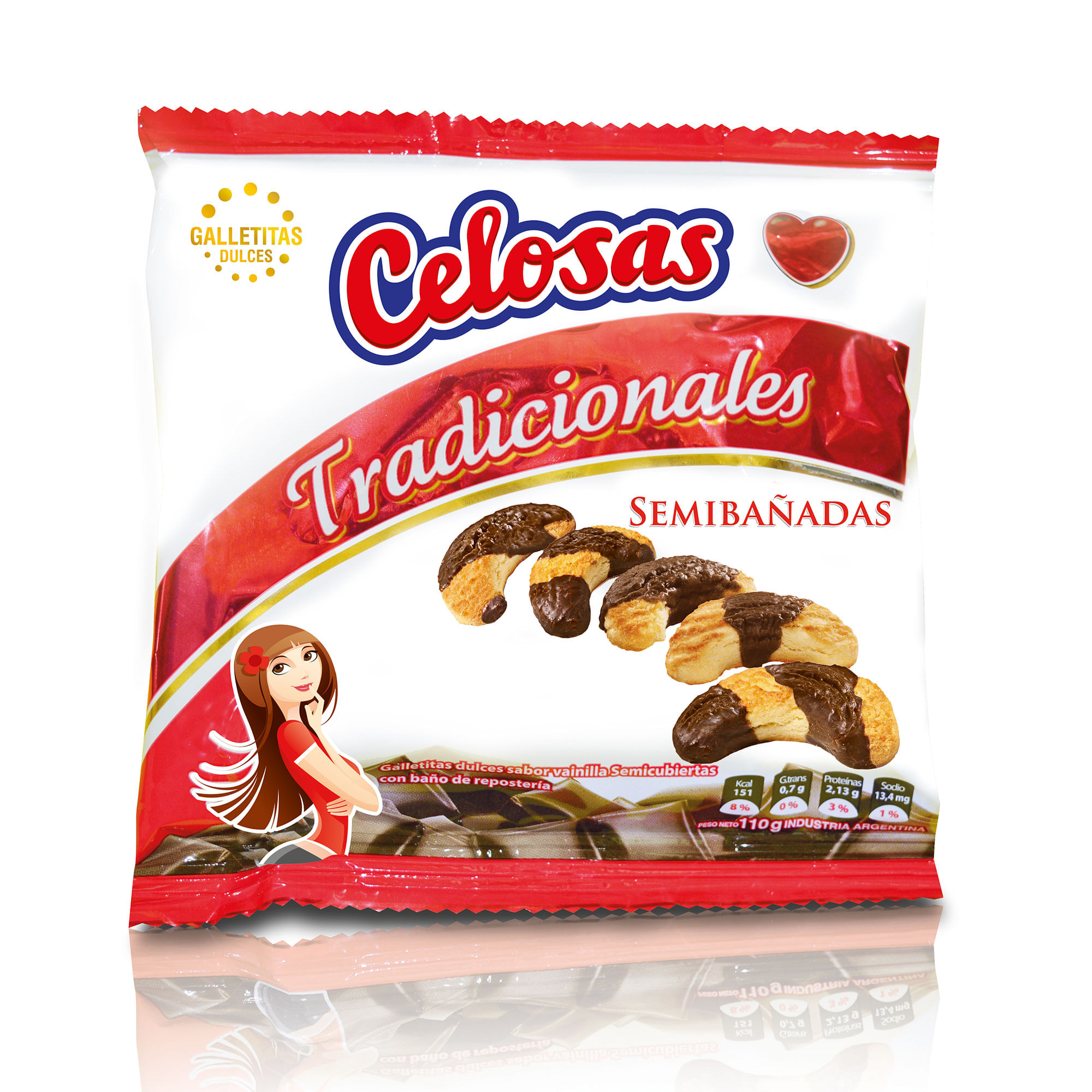 Galletitas dulces bañadas Celosas 110 g.