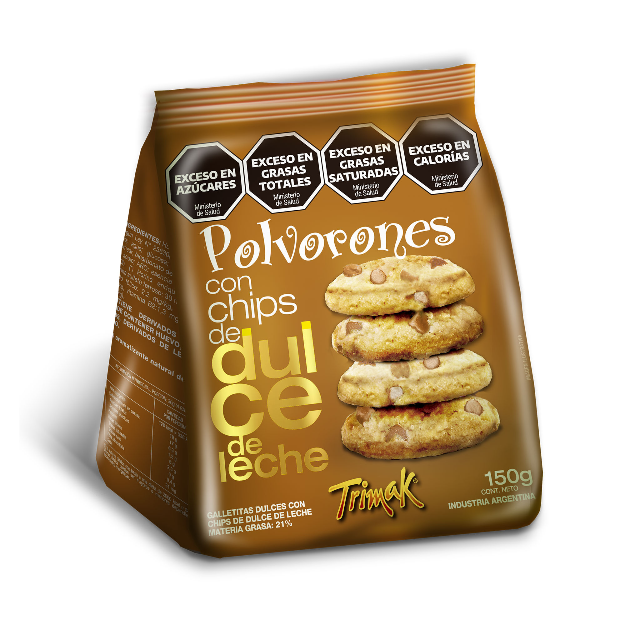 Galletitas Polvorones dulce de leche 150 g.