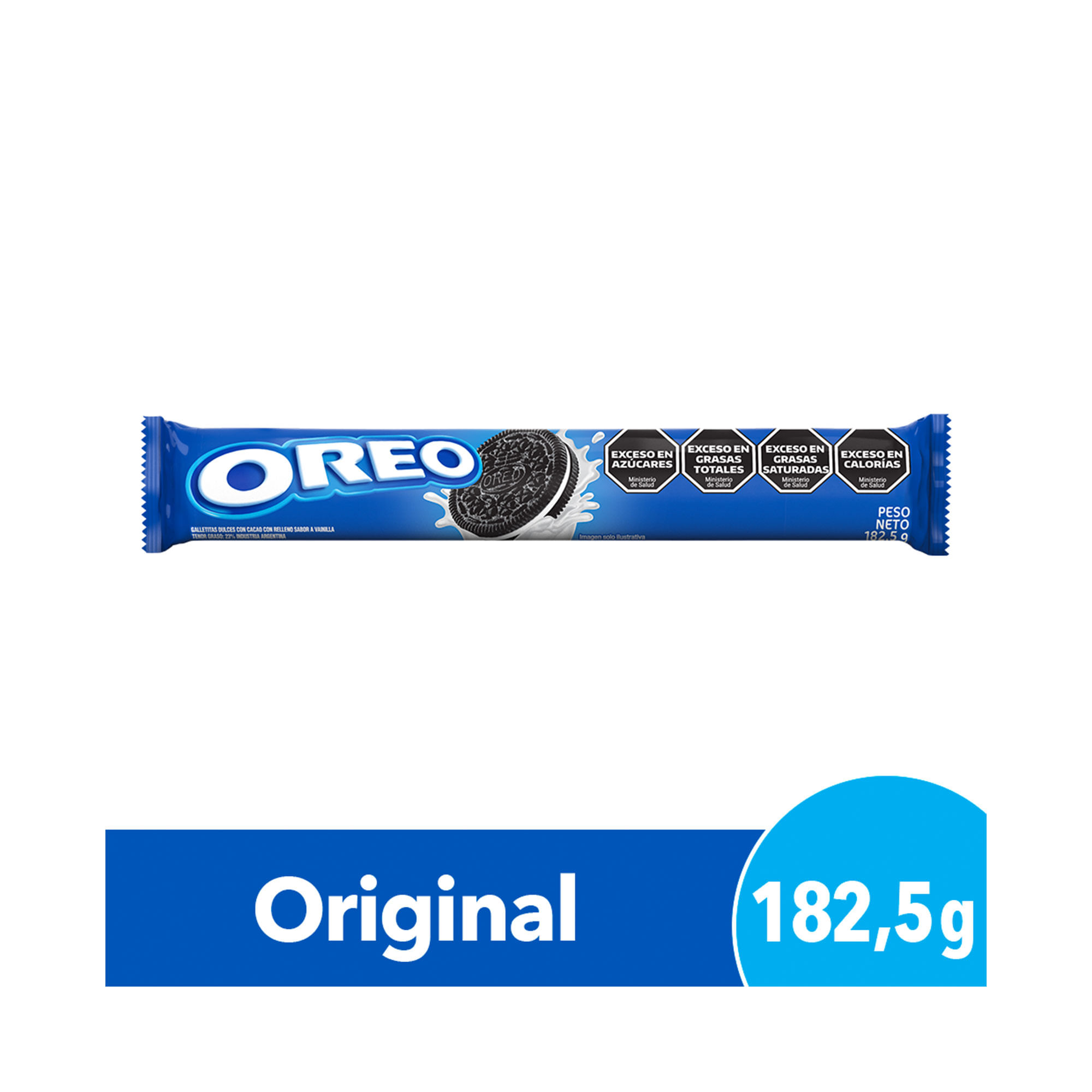 Galletitas Oreo Rellenas Con Crema Sabor Original 182,5 G