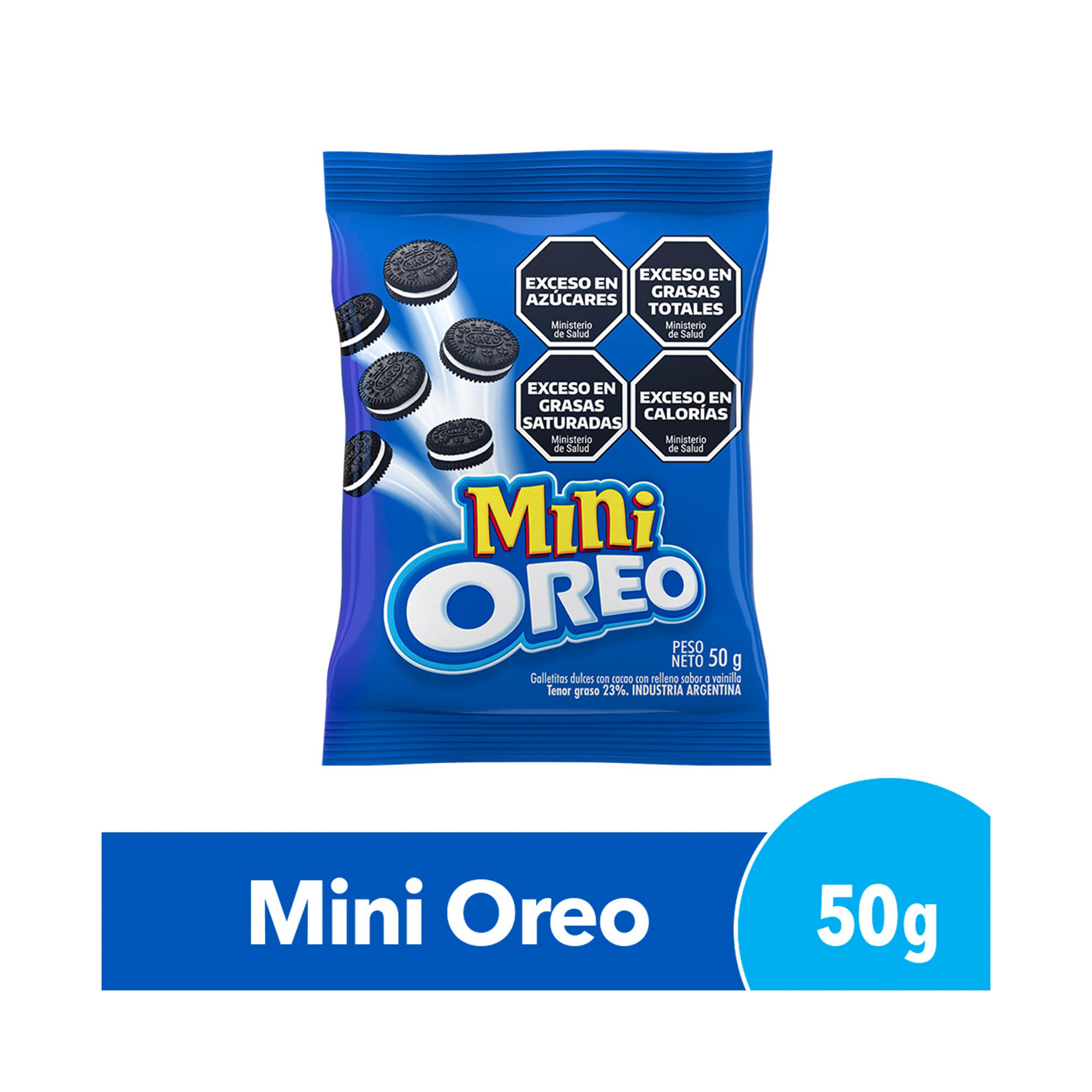 Galletitas Oreo Mini Rellenas Con Crema Sabor Original 50 G