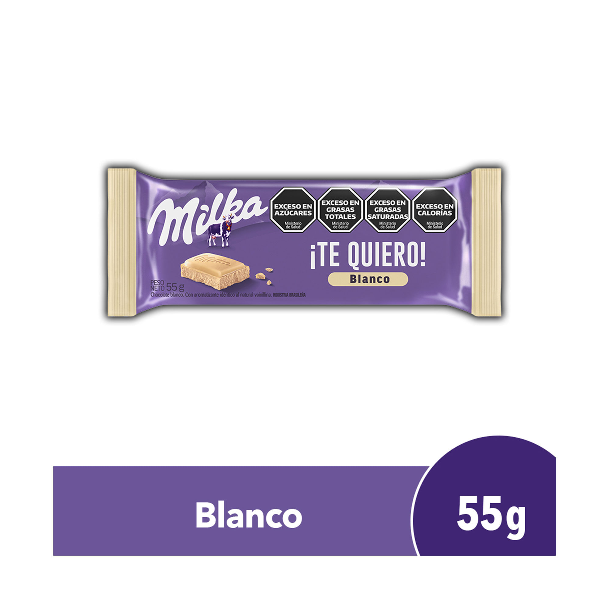 Chocolate Milka blanco 55 g.