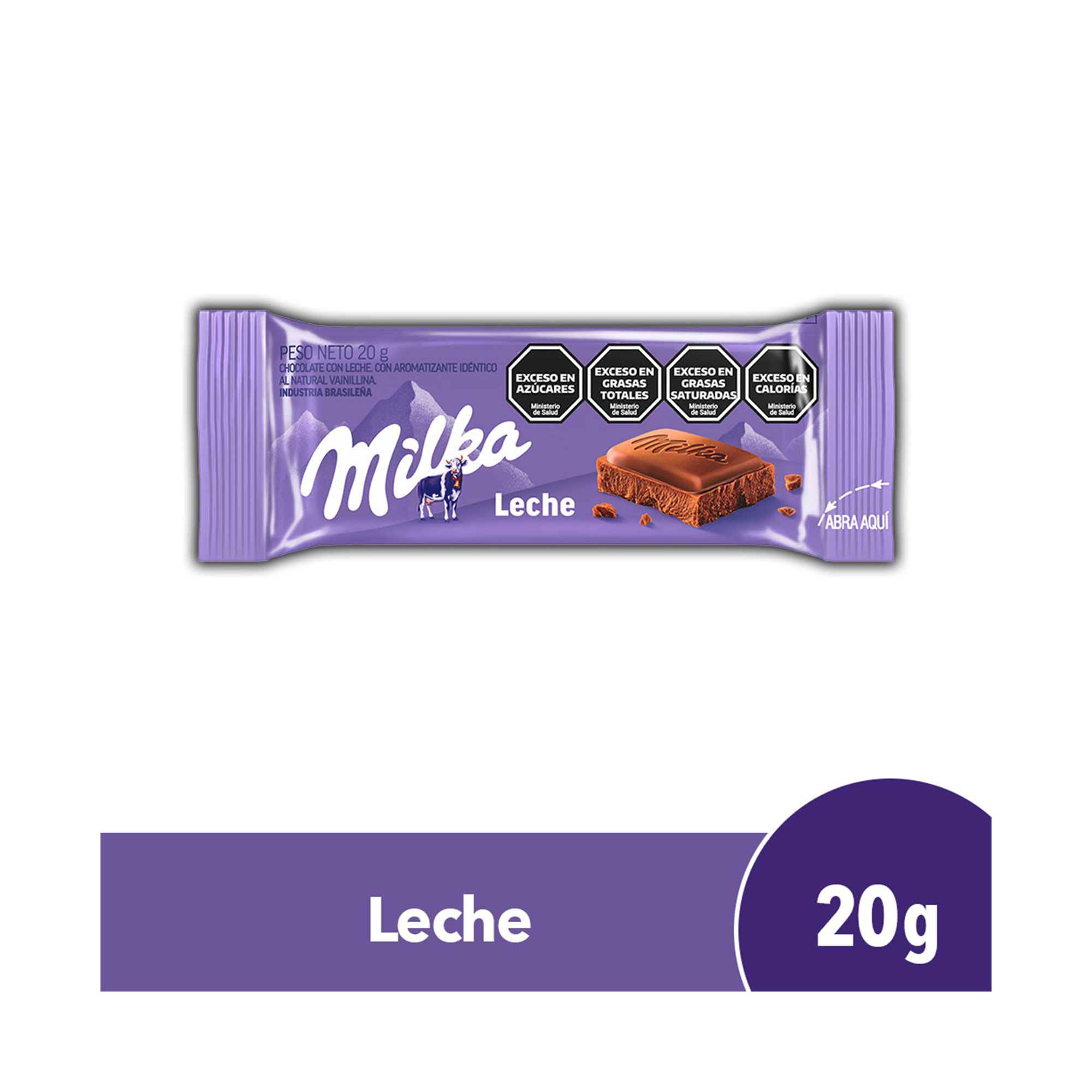 Tableta De Chocolate Milka Leche 20 G