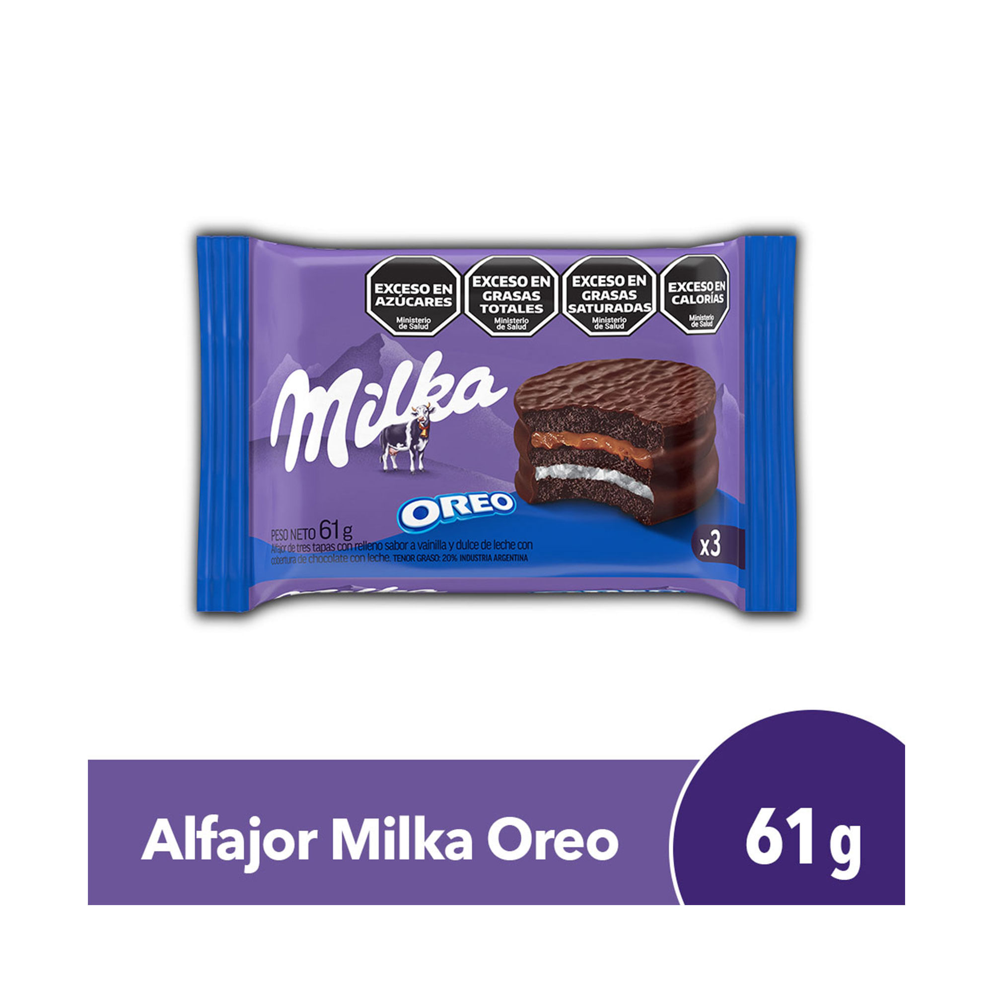 Alfajor Milka Oreo Triple 61 G