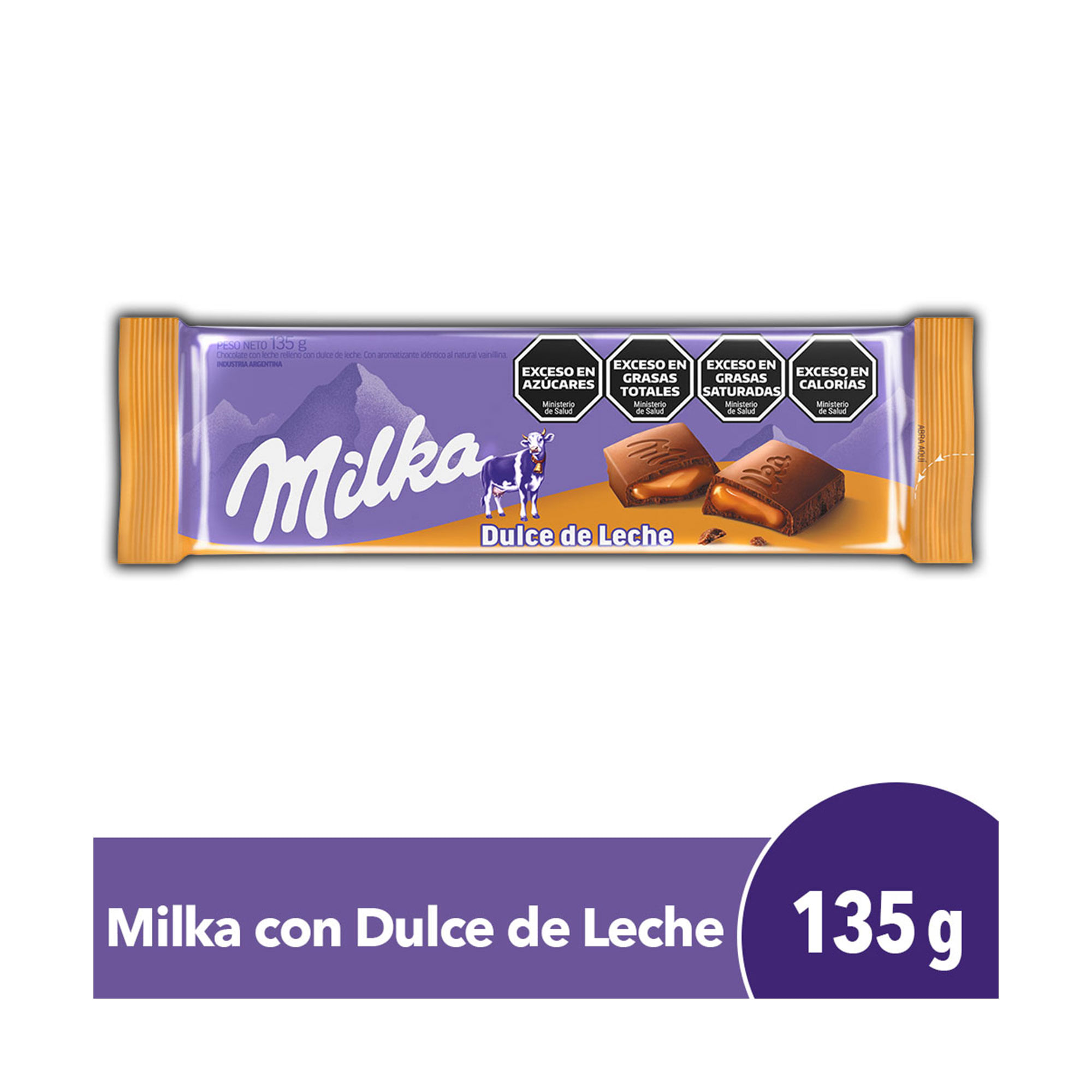 Chocolate Milka Relleno Dulce De Leche 135 G