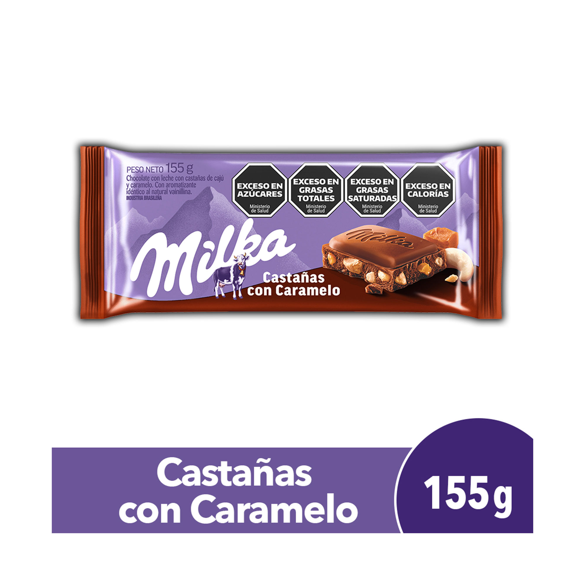 Chocolate Milka con castañas 155 g.