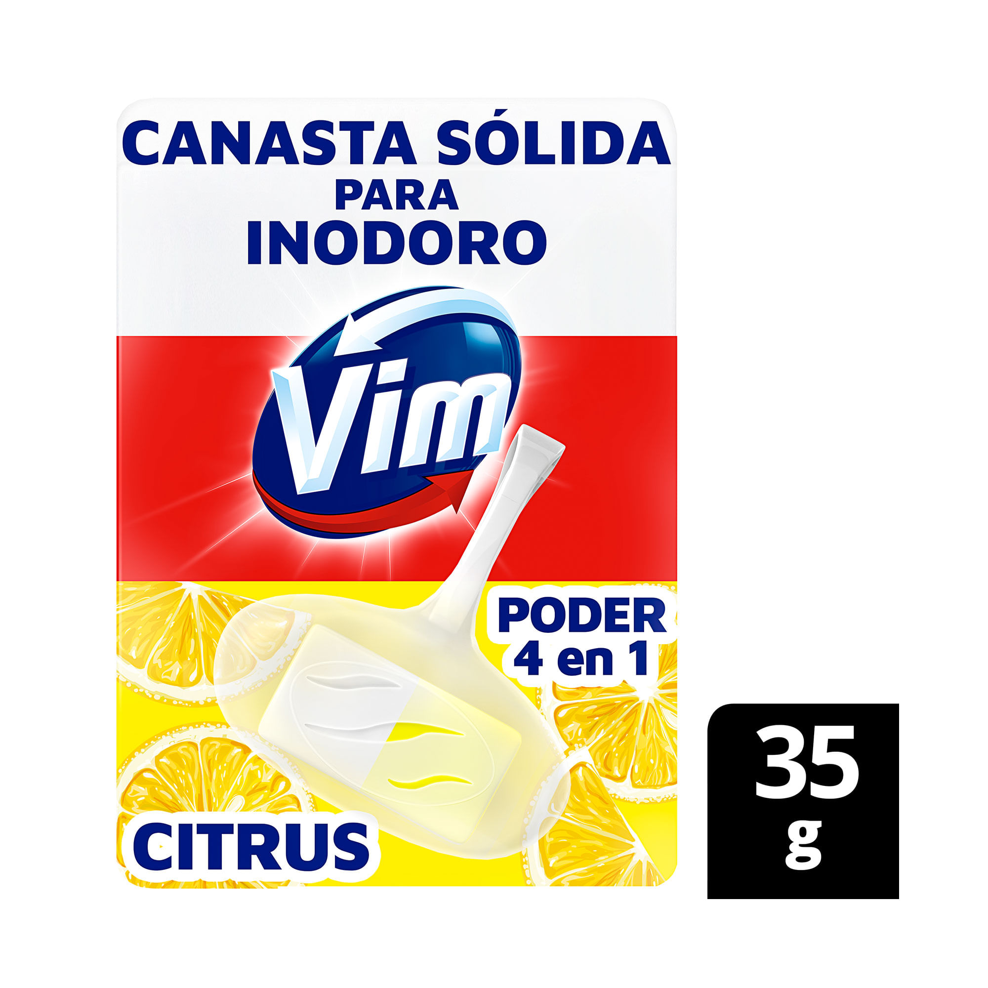 Canasta Sólida Para Inodoro Vim Citrus 4 En 1 35gr