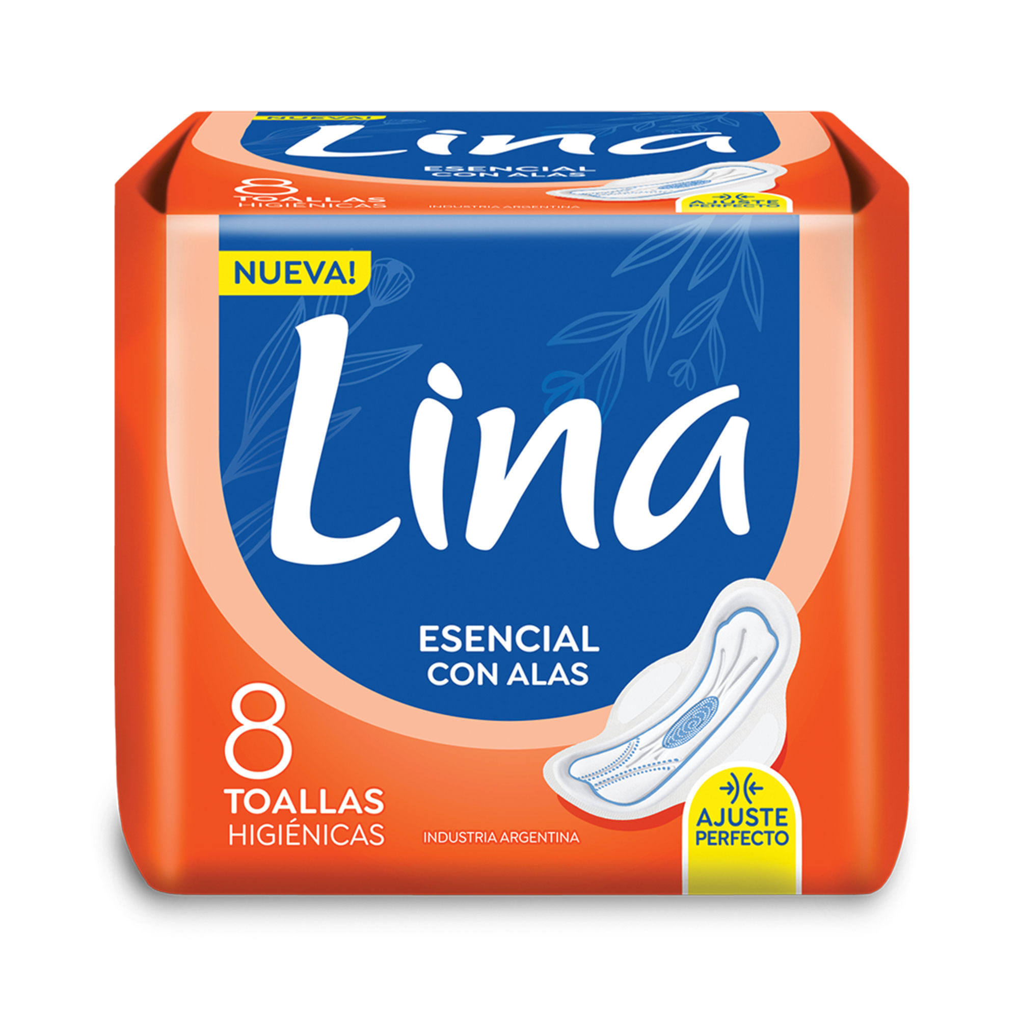 Toalla higiénica Lina Esencial con alas 8 uni