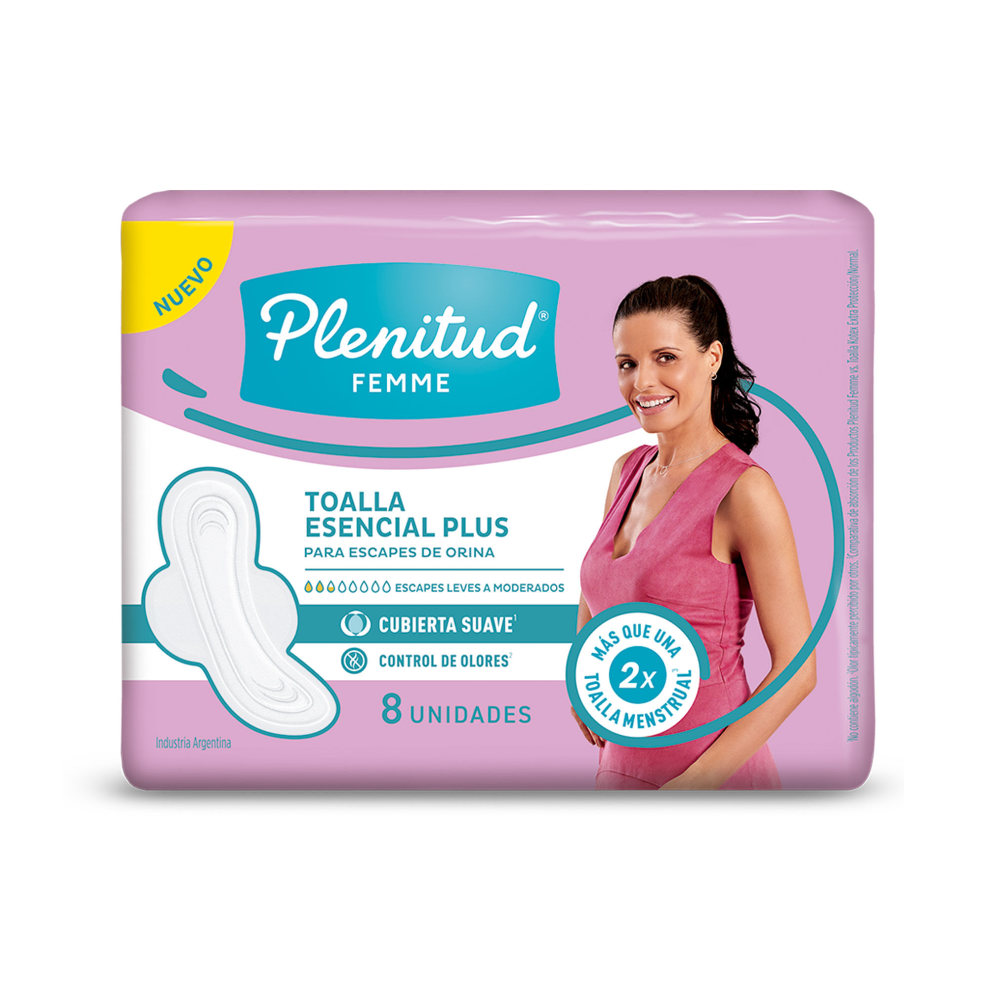 Toallas Femeninas Plenitud Larga Esencial Plus 8u