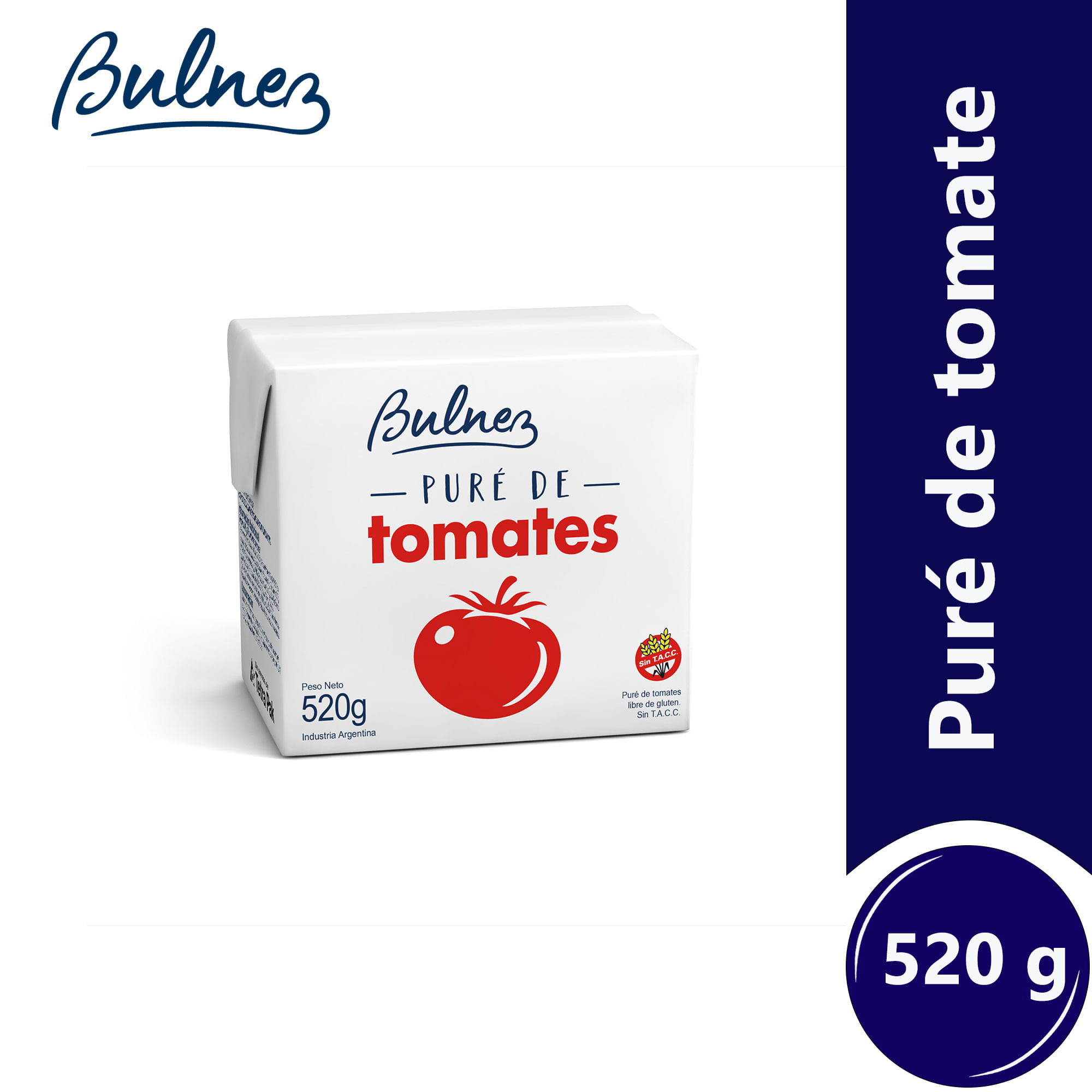 Puré de tomate Bulnez tetra 520 g.