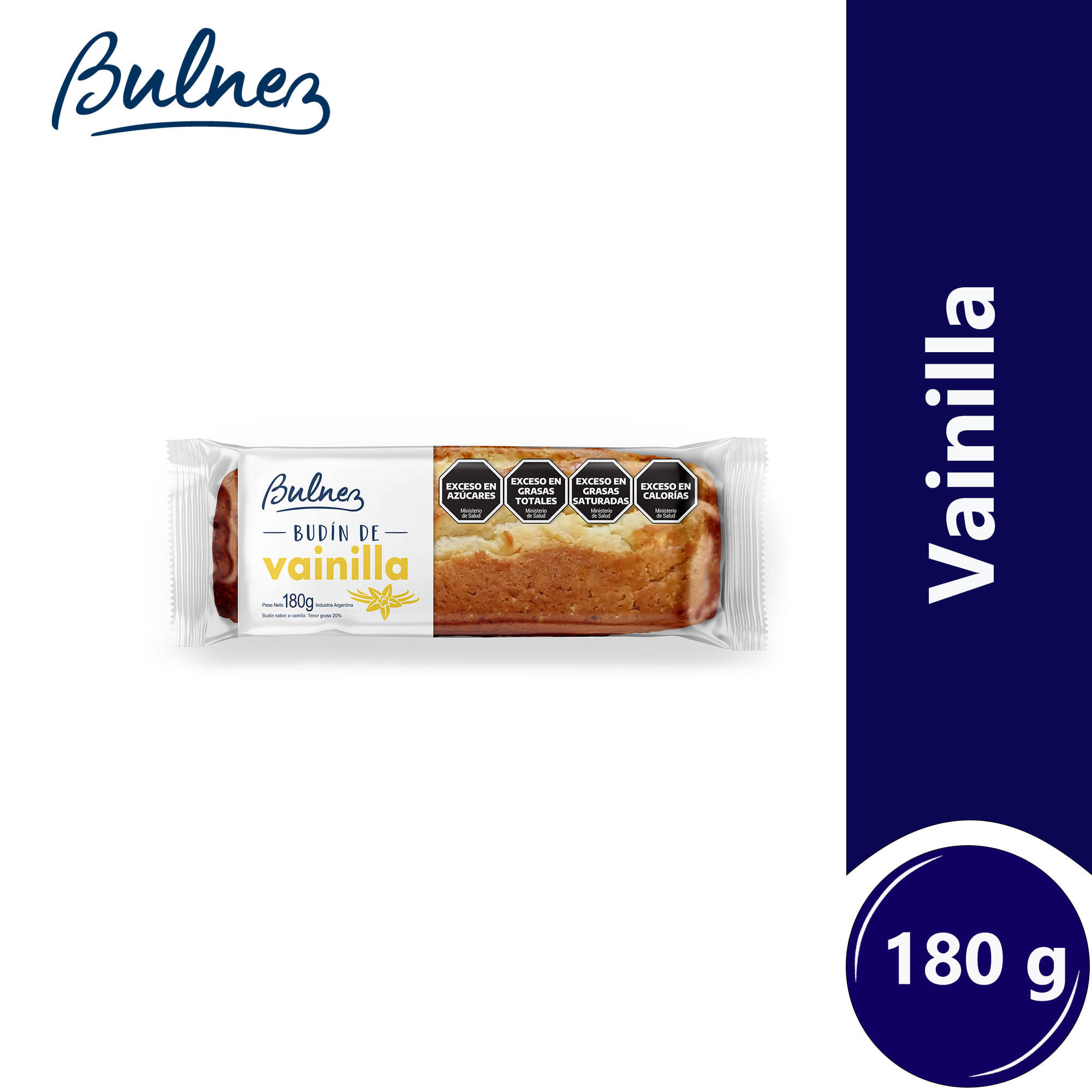 Budín de vainilla Bulnez 180 g.