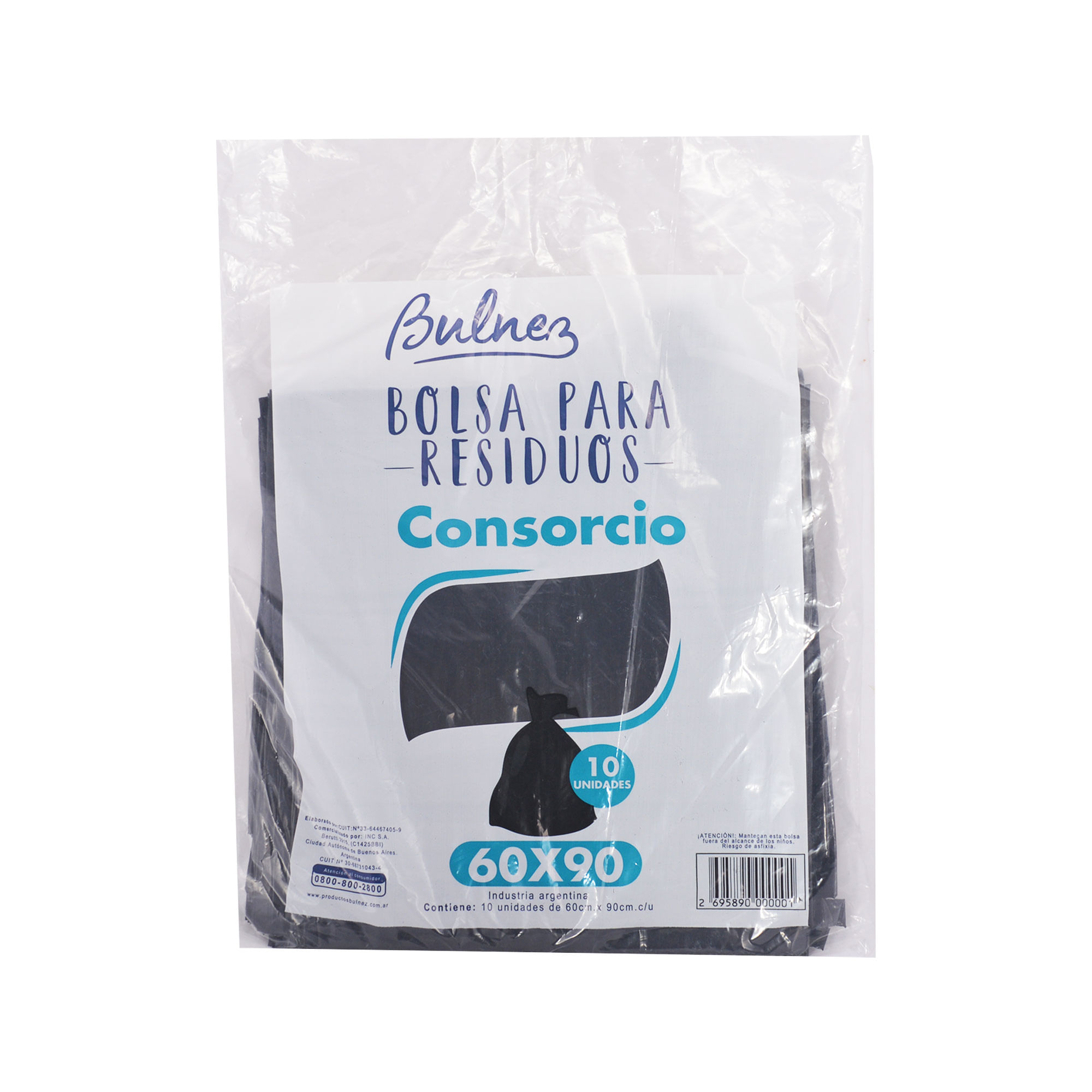 Bolsa de residuos Bulnez 60x90 cm plana x 10 uni
