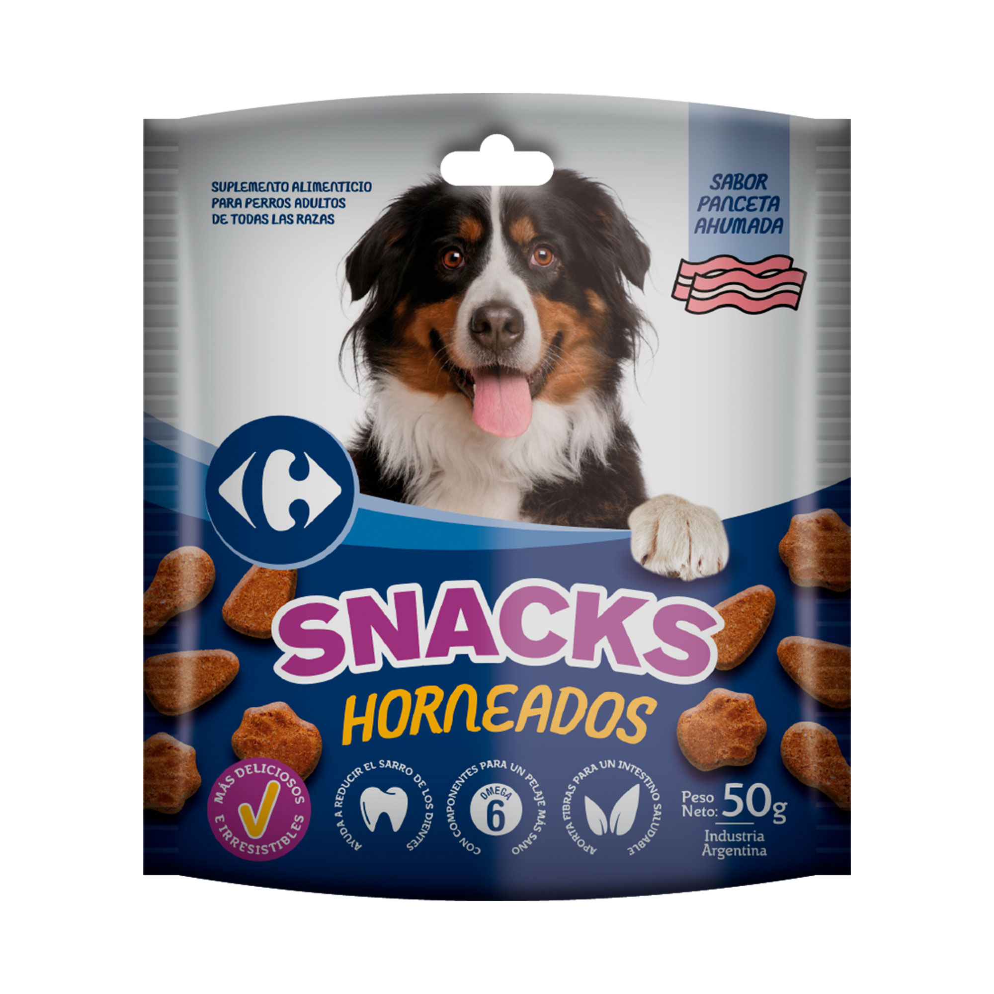 Snack para perro Carrefour panceta 50 grs
