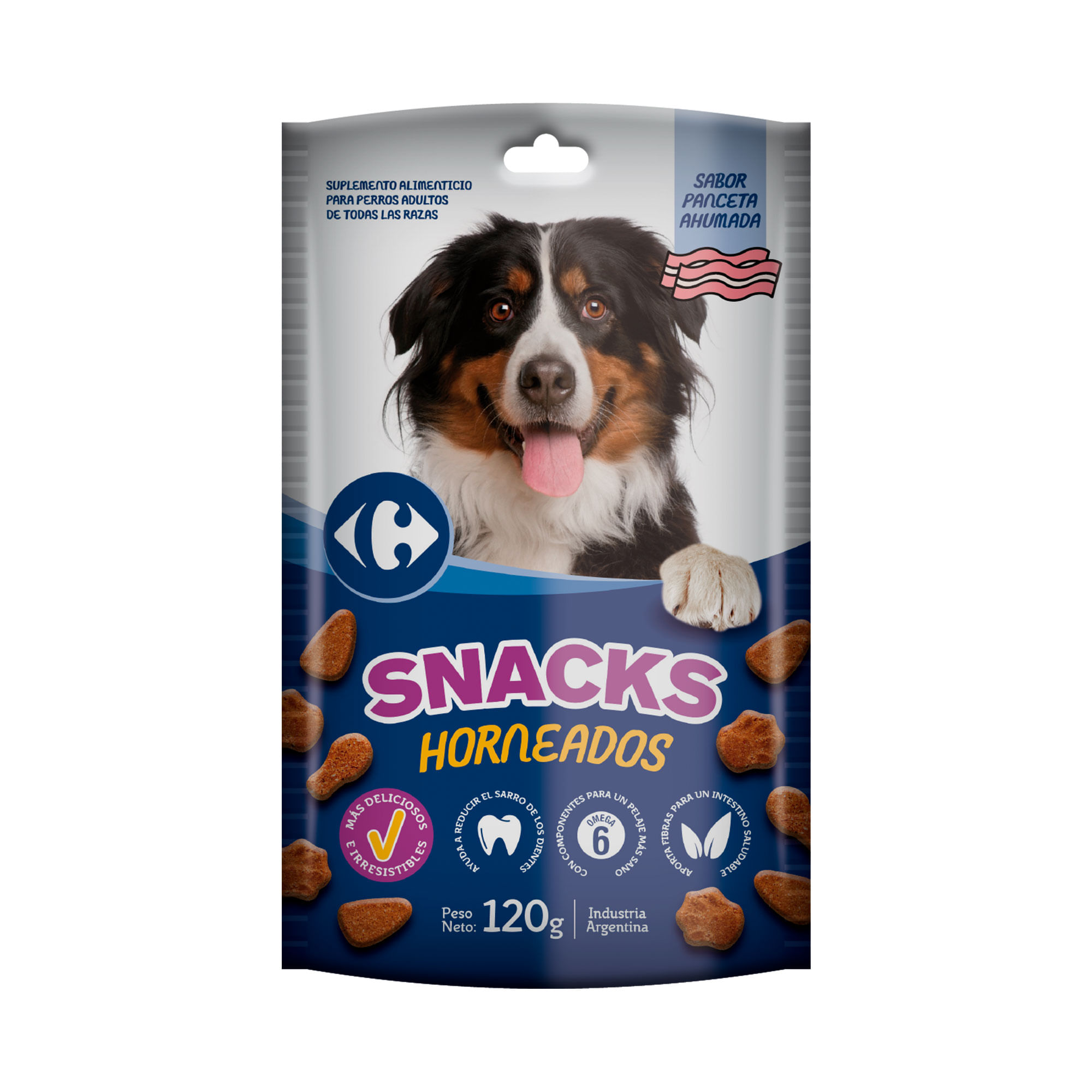 Snack para perro Carrefour panceta 120 grs