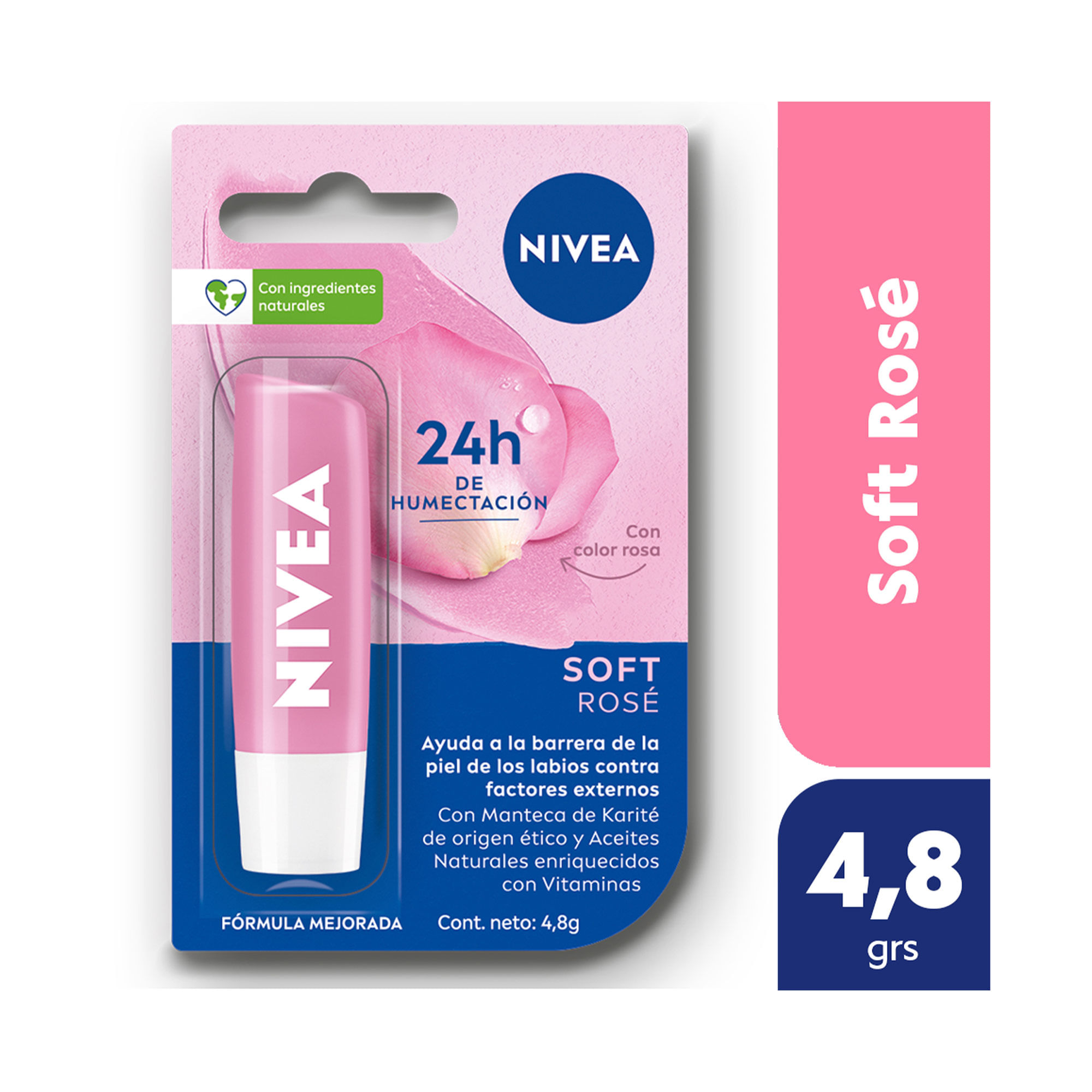 Protector Labial Nivea Soft Rosé 4,8 G