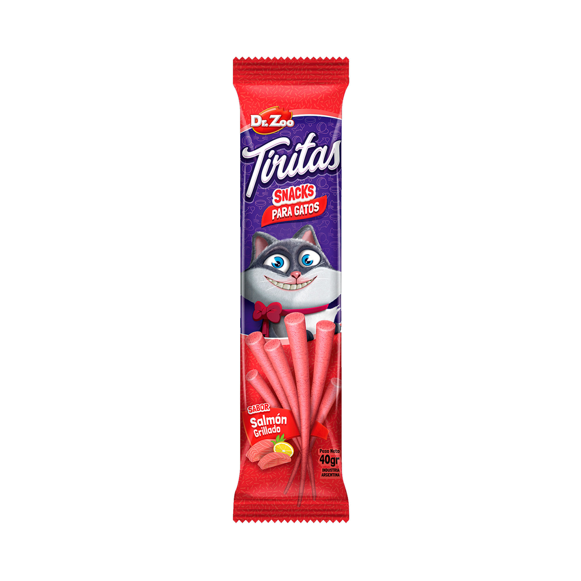 Snack para gato Dr. Zoo tiritas salmón grillado 40 grs