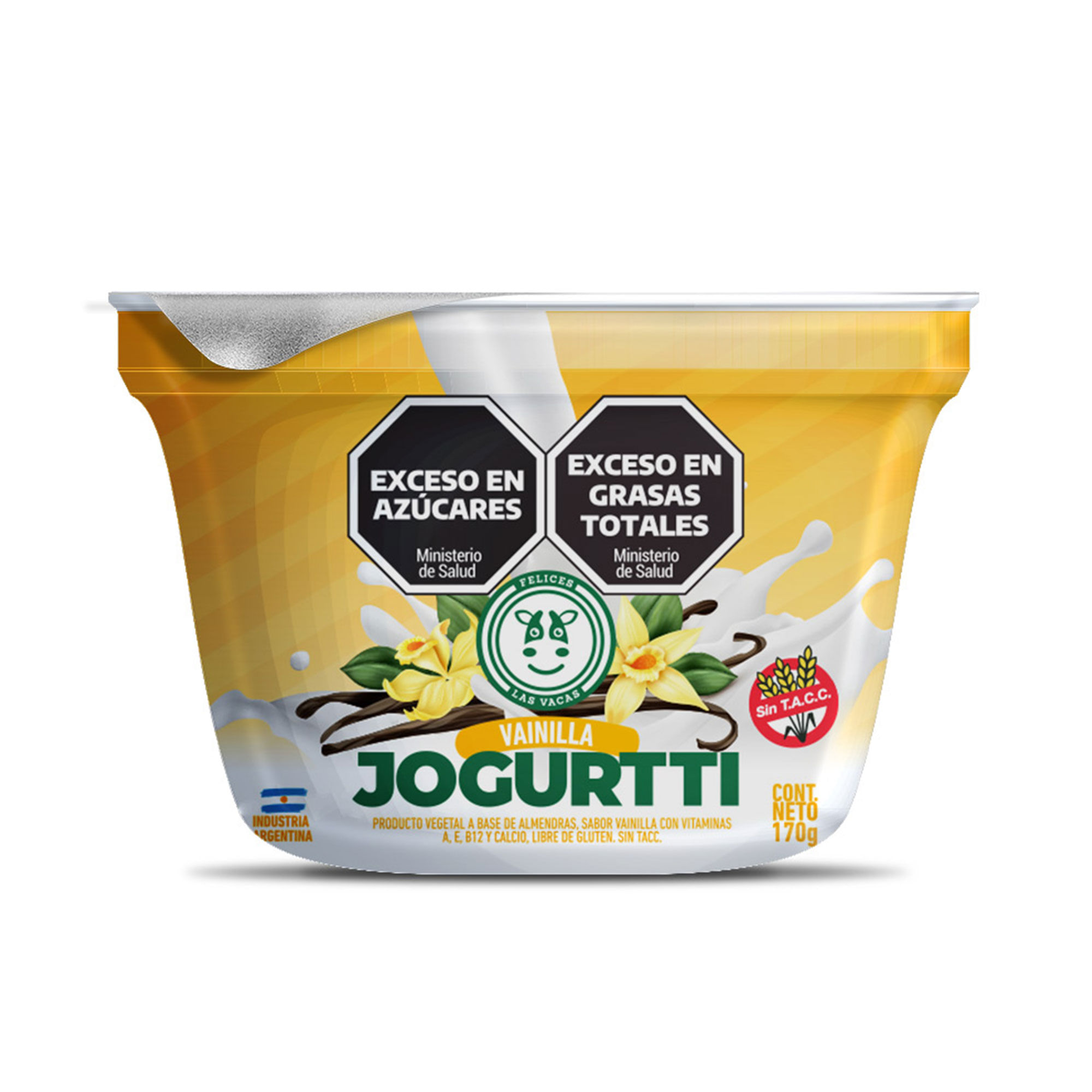 Jogurtti vainilla base de almendras Felices las vacas 170 g.