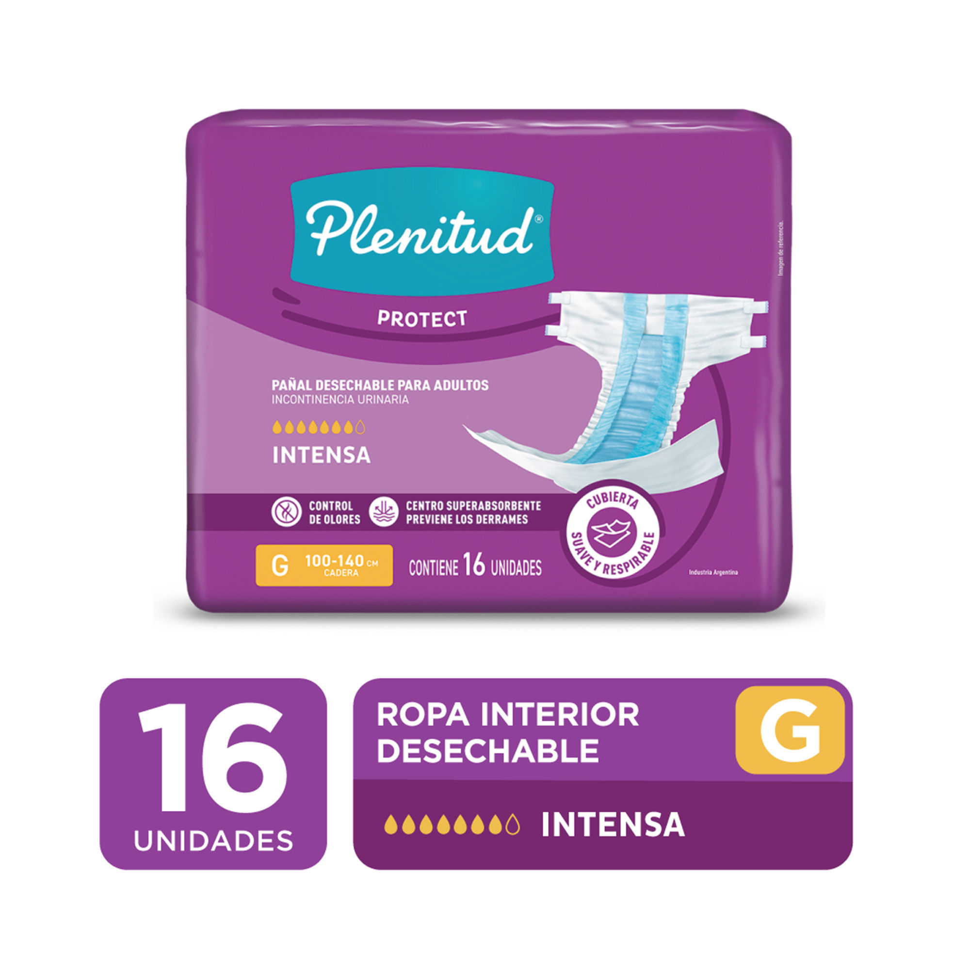 Pañal Para Adulto Plenitud Protect G 16un