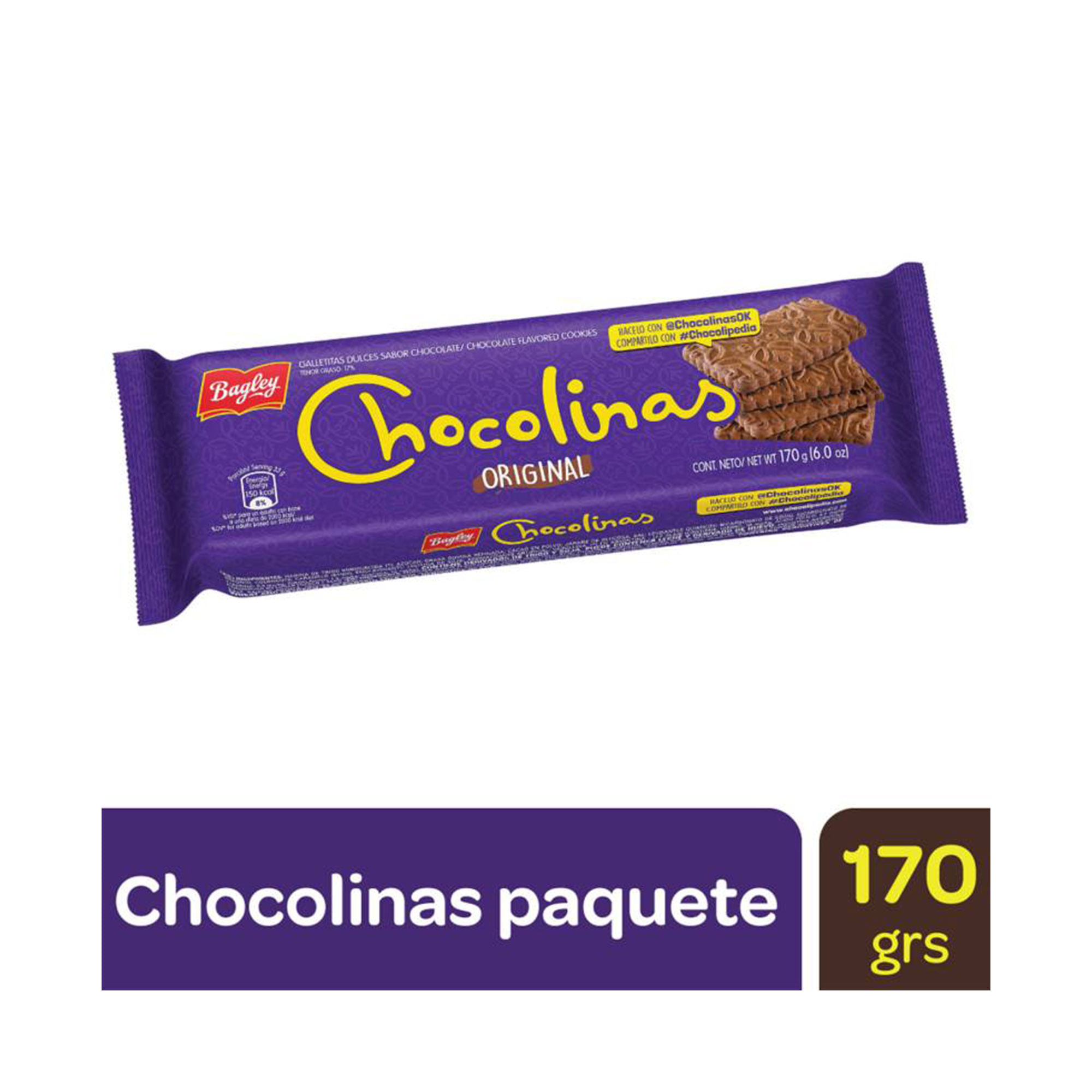 Galletitas Chocolinas De Chocolate Original 170 G