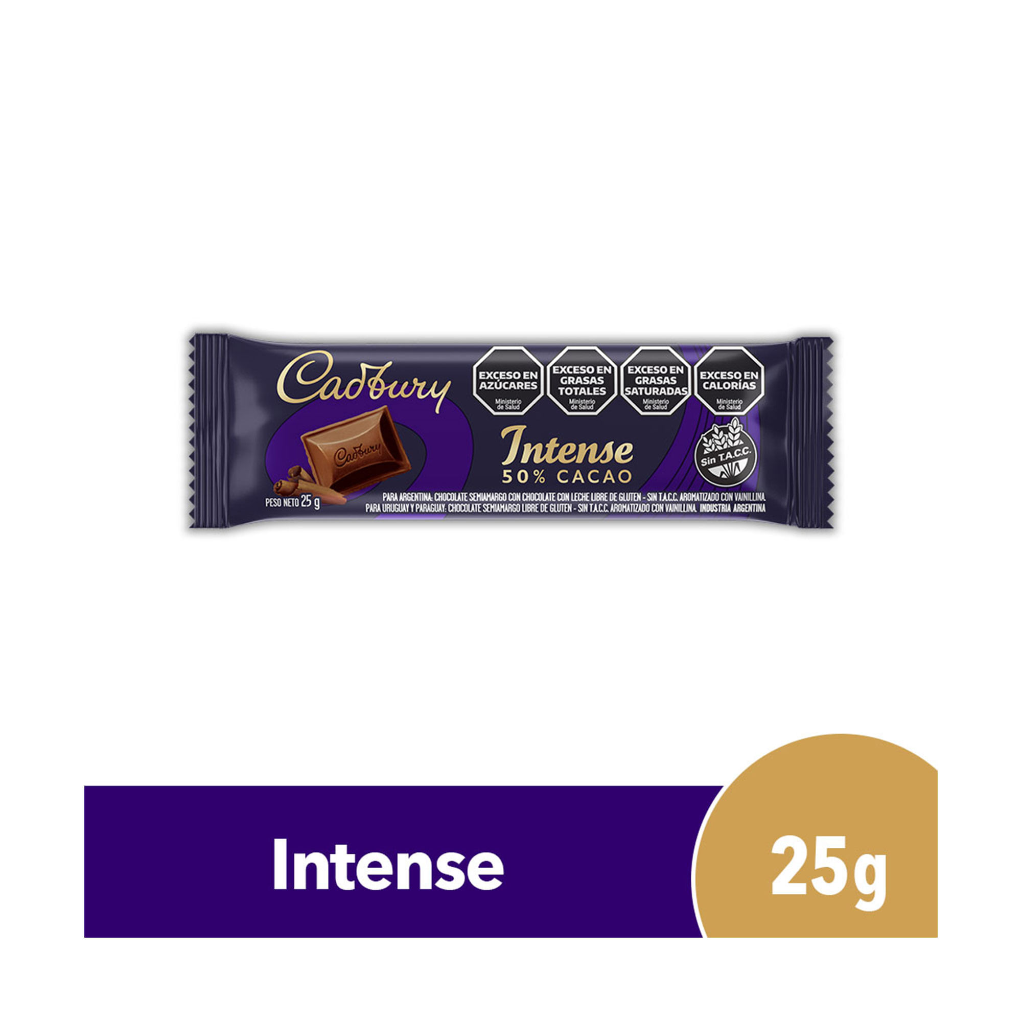 Chocolate Cadbury intense 25 g.