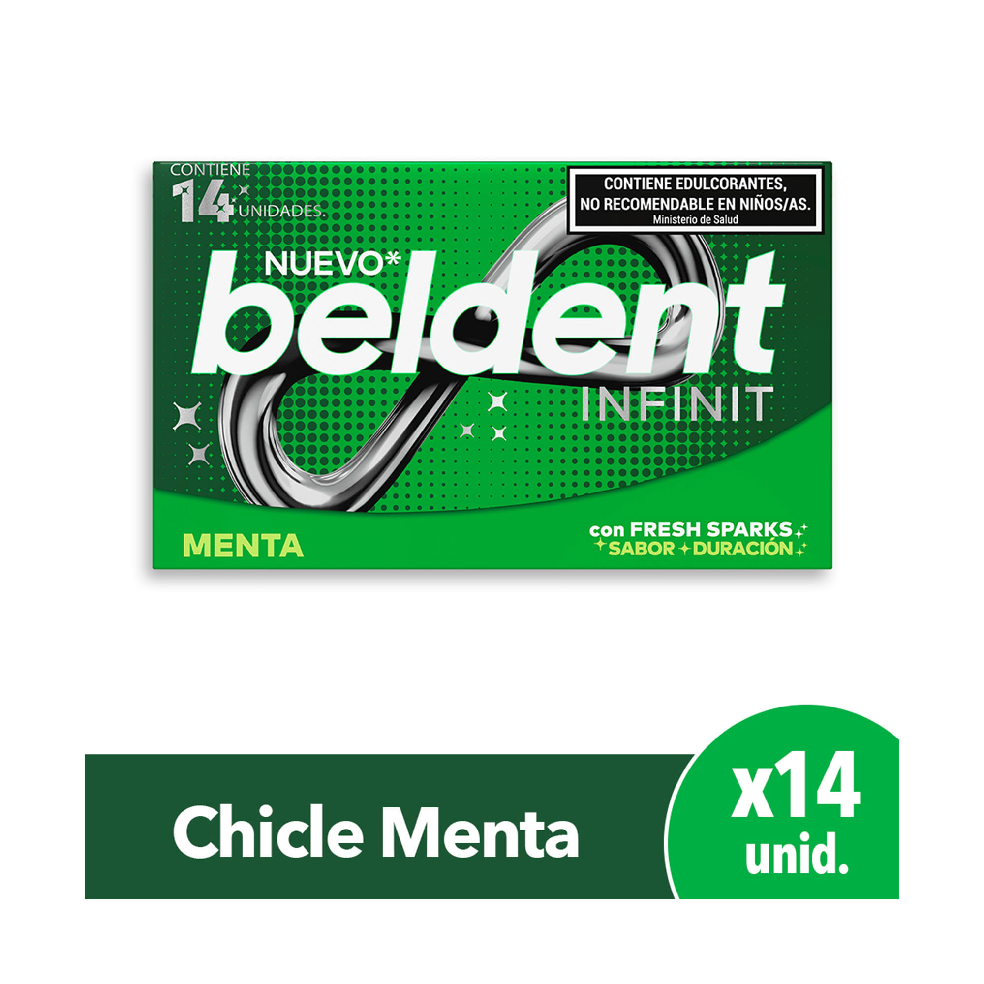 Chicle Sabor Menta Beldent Infinit 26,6g