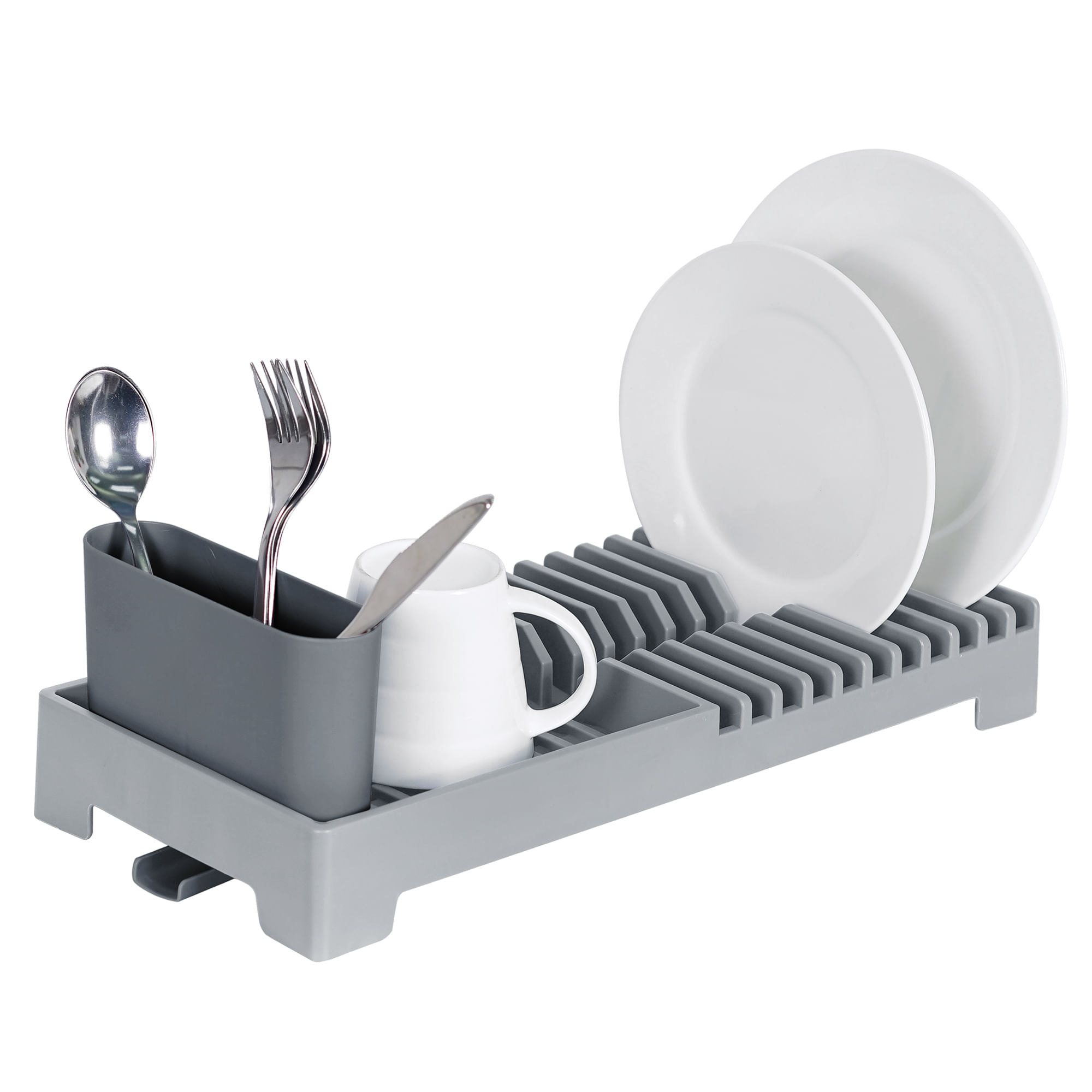 Escurre platos Carrefour celeste 46x18x13.4 cm.