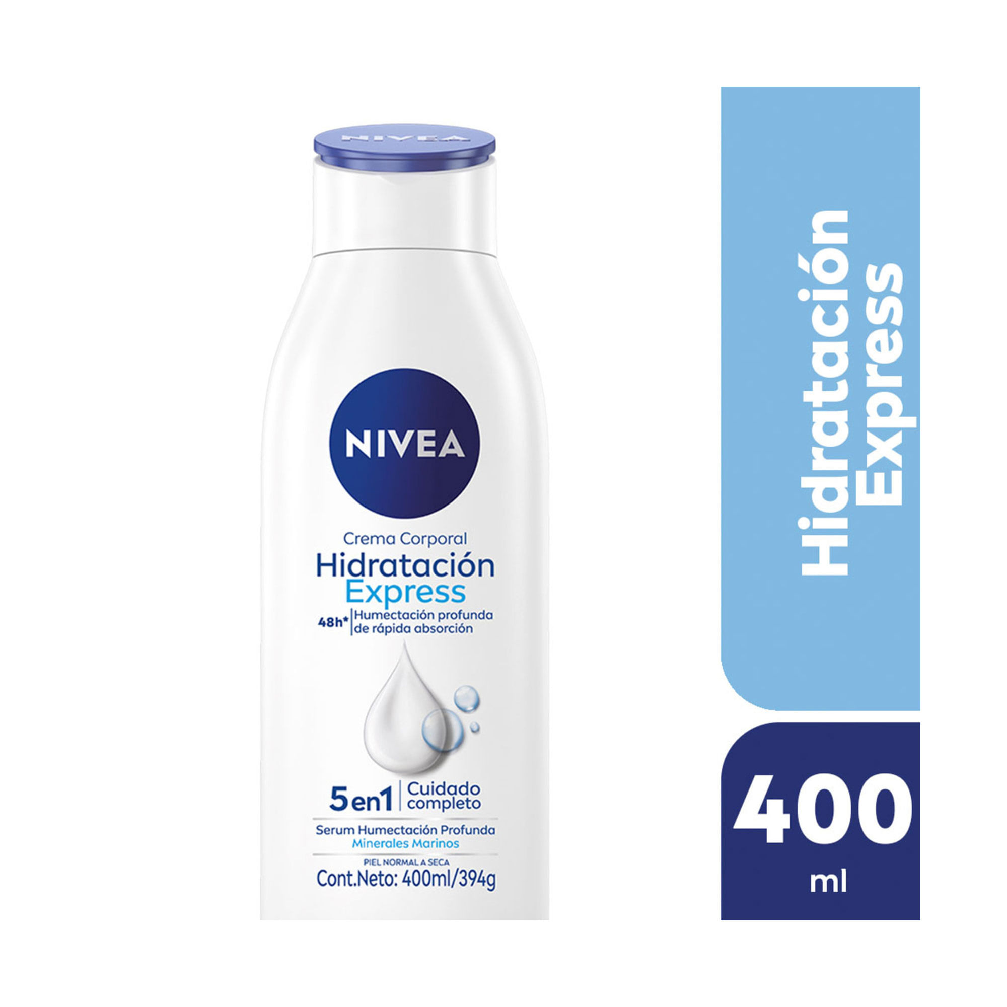 Crema Corporal Nivea Hidratación Express Humectación Profunda Piel Normal A Seca X 400 Ml