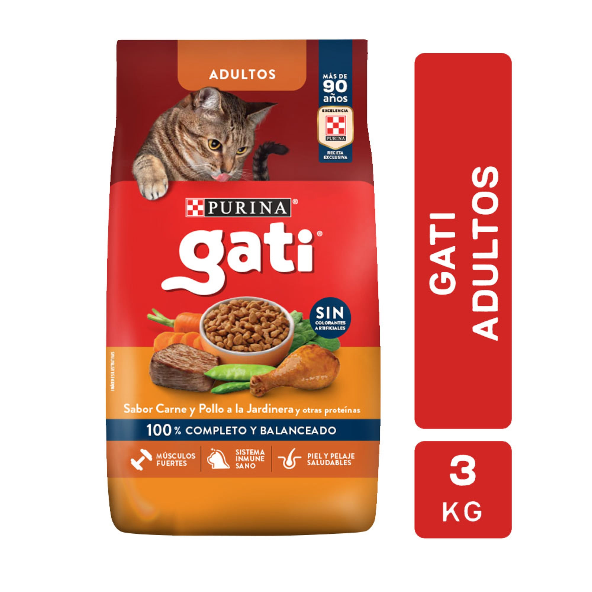 Alimento Para Gato Gati Adultos Sabor Carne Y Pollo 3kg