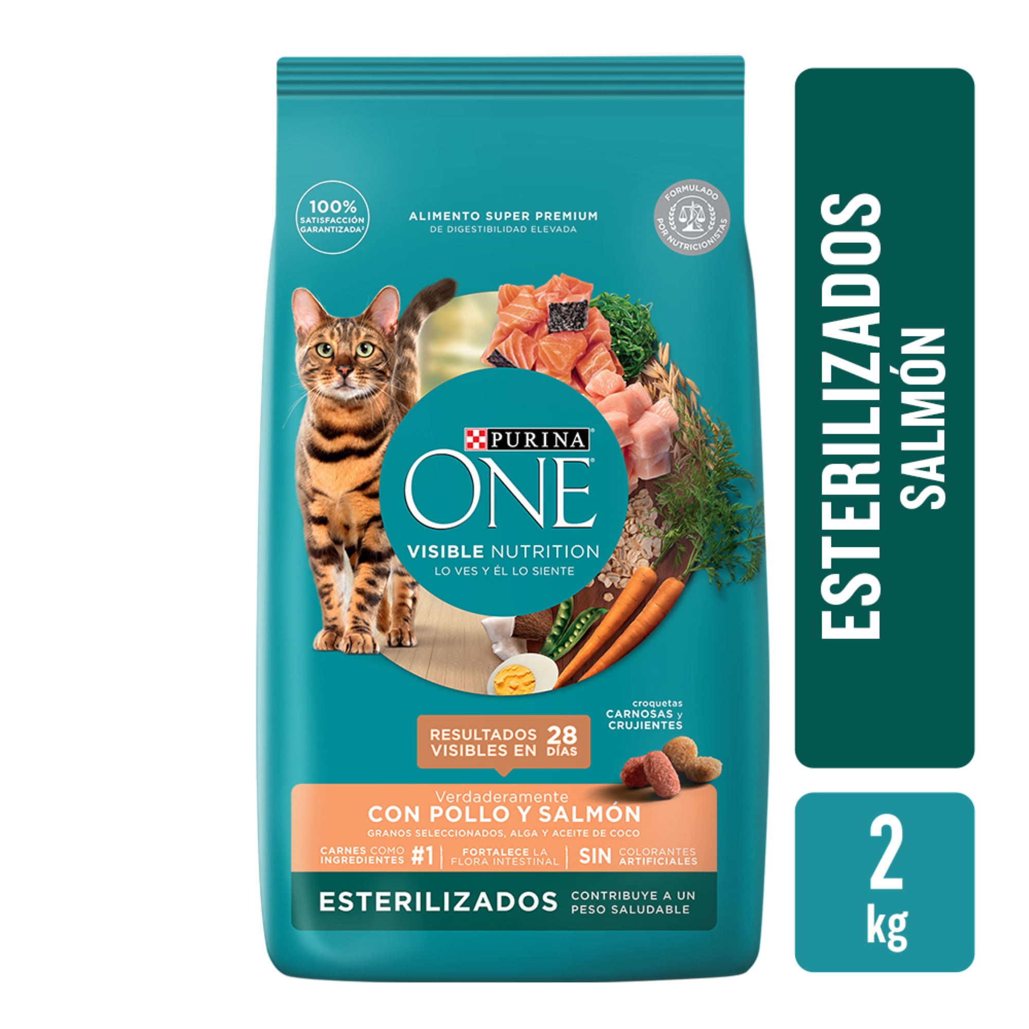 Alimento seco para gato Purina One 2 kg. Esterilizado