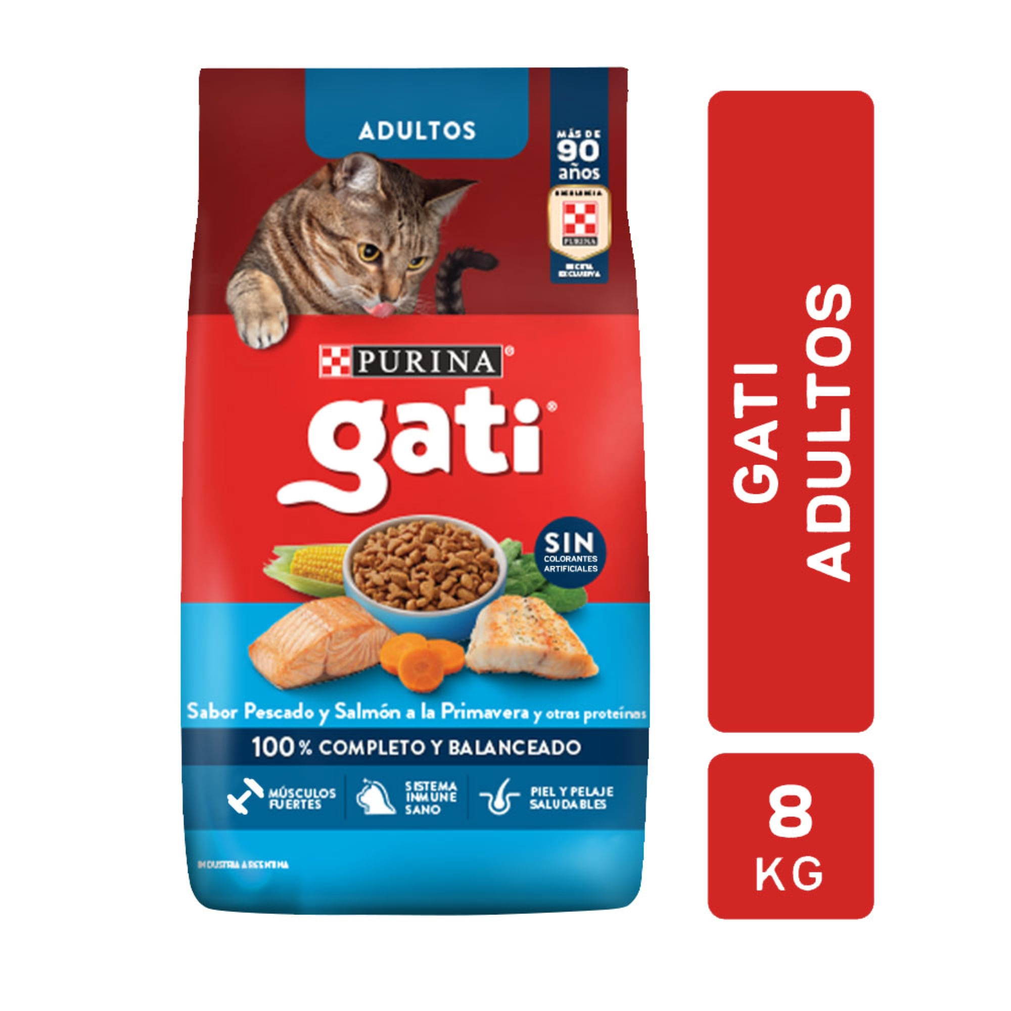 Alimento seco para gato Gati pescado y salmón 8 kg