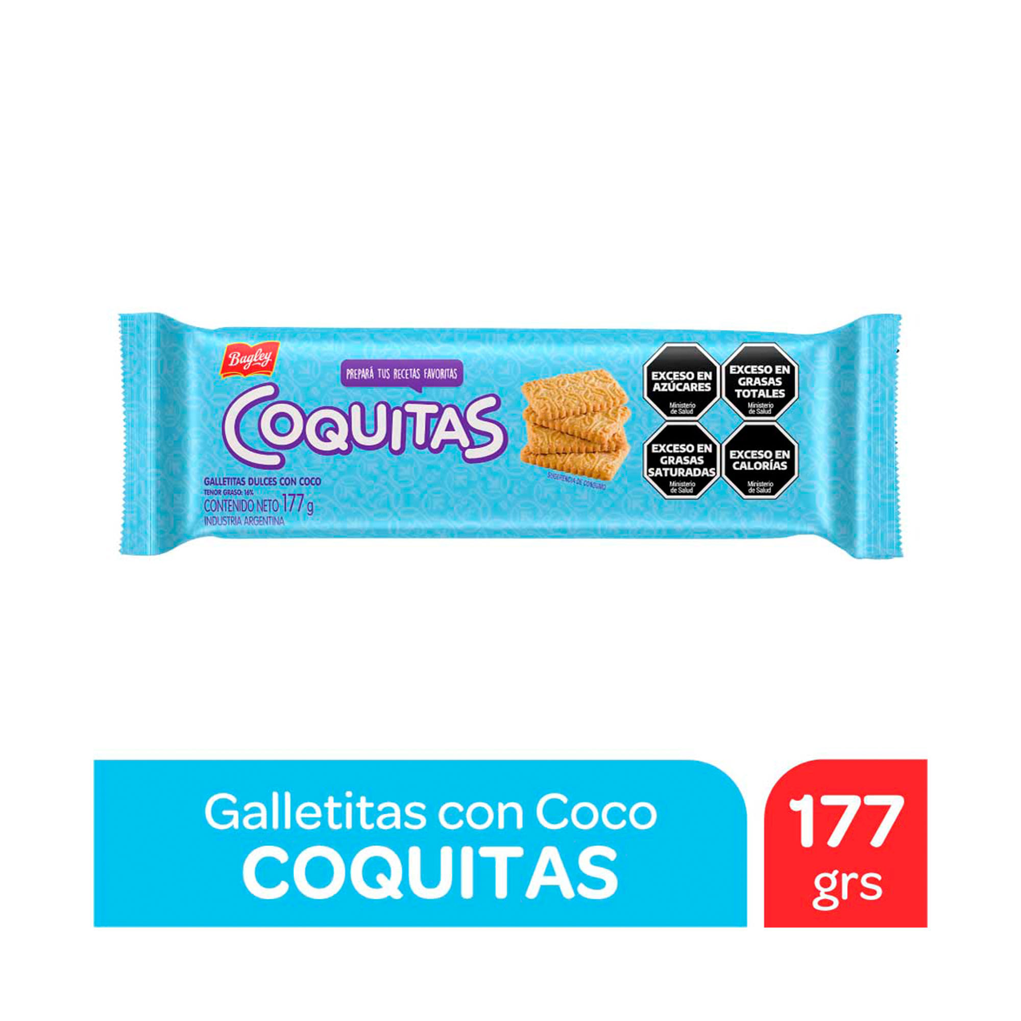Galletitas Dulces Coquitas Con Coco 177 G